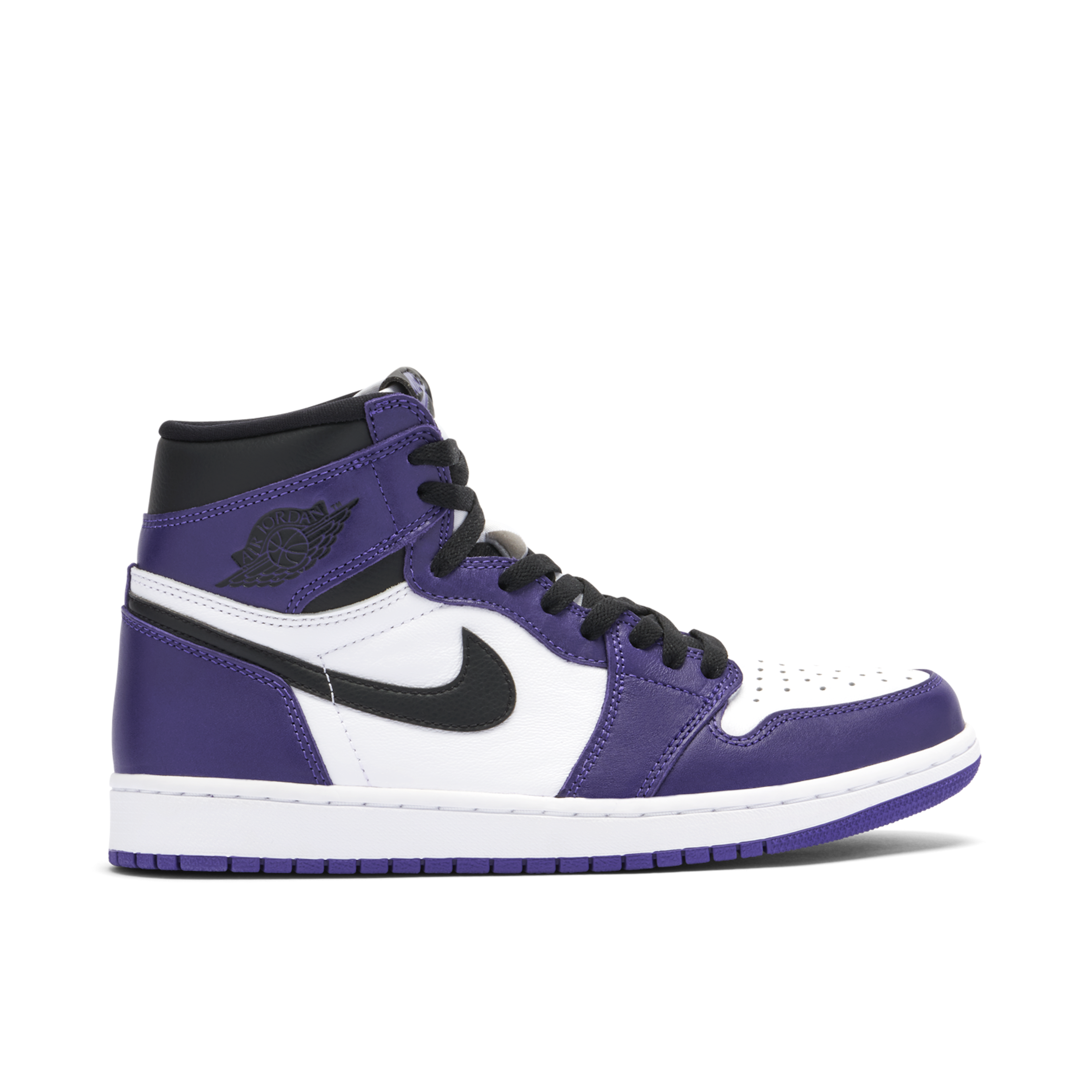 Air Jordan 1 High Court Purple 555088 500 Laced