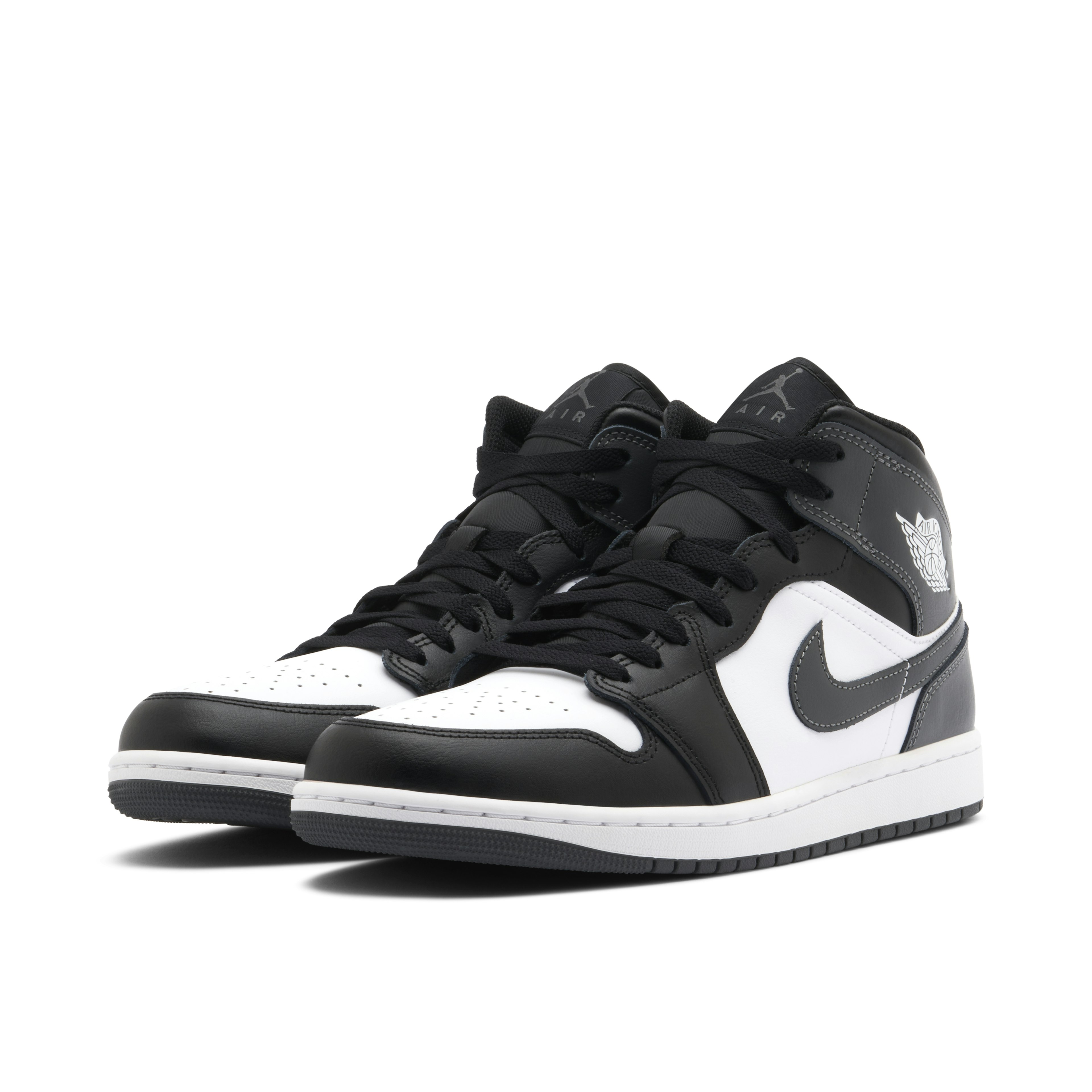 Air Jordan 1 Mid Black White Iron Grey