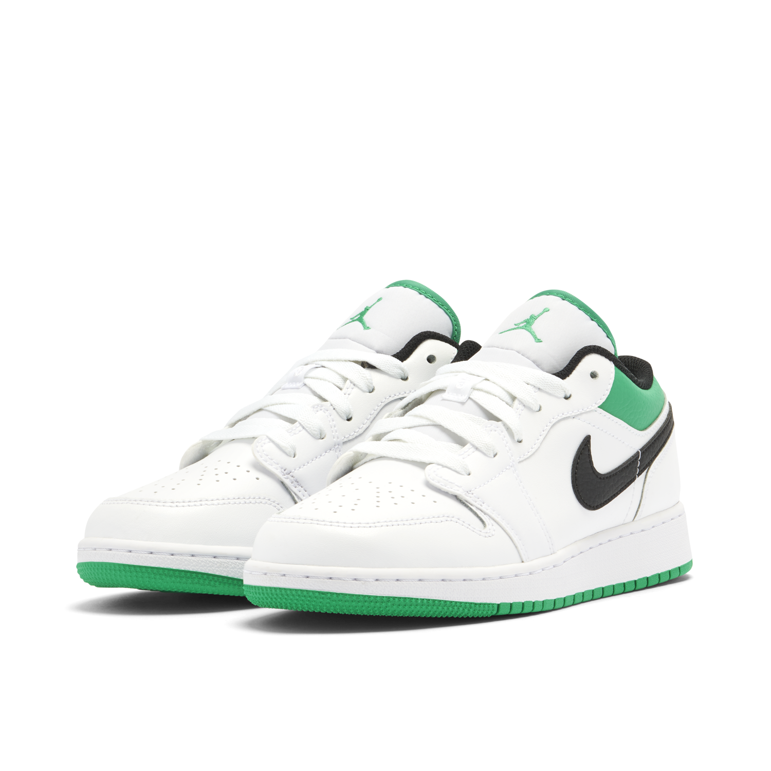 Air Jordan 1 Low White Lucky Green GS