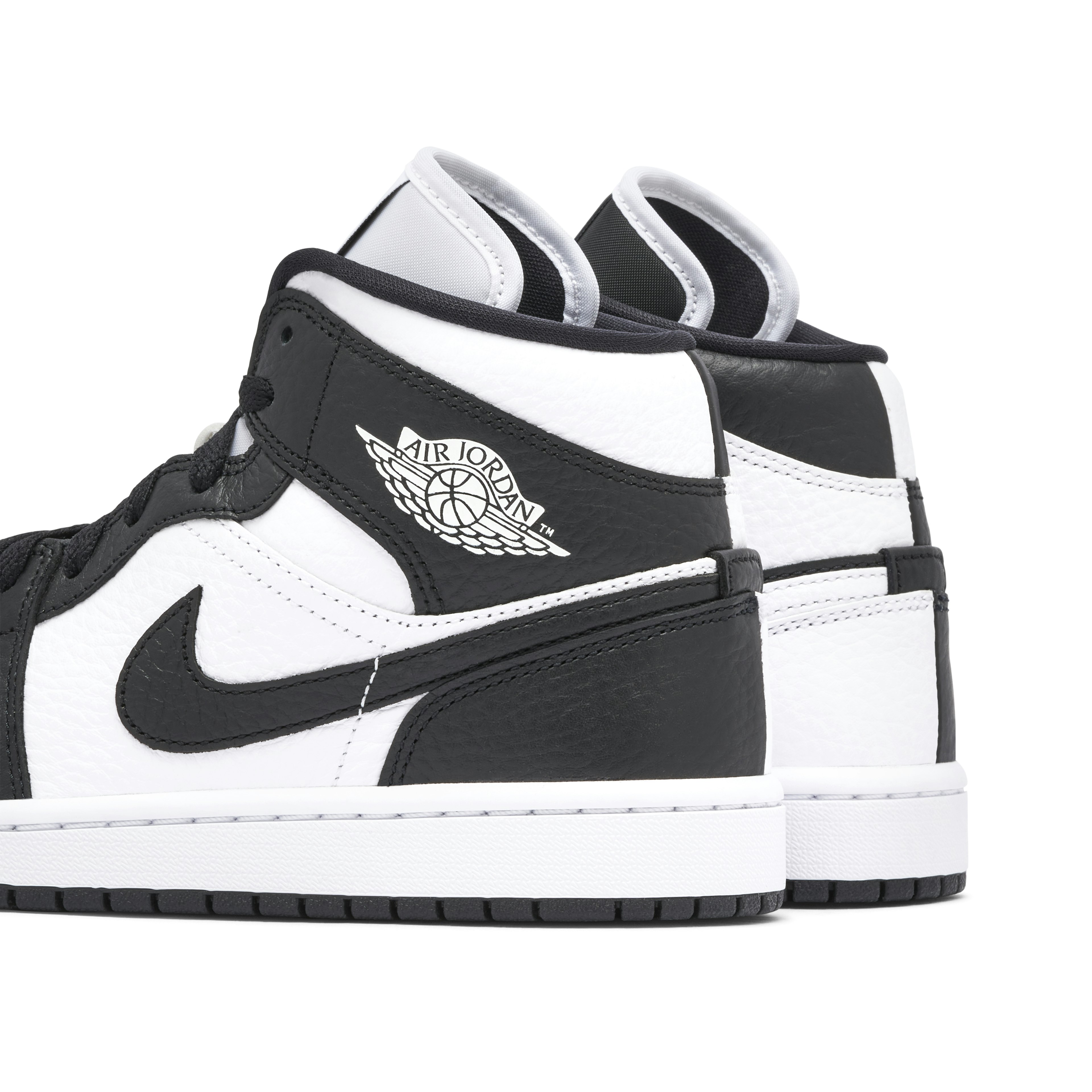 Air Jordan 1 Mid Split Black White Womens Two Tone
