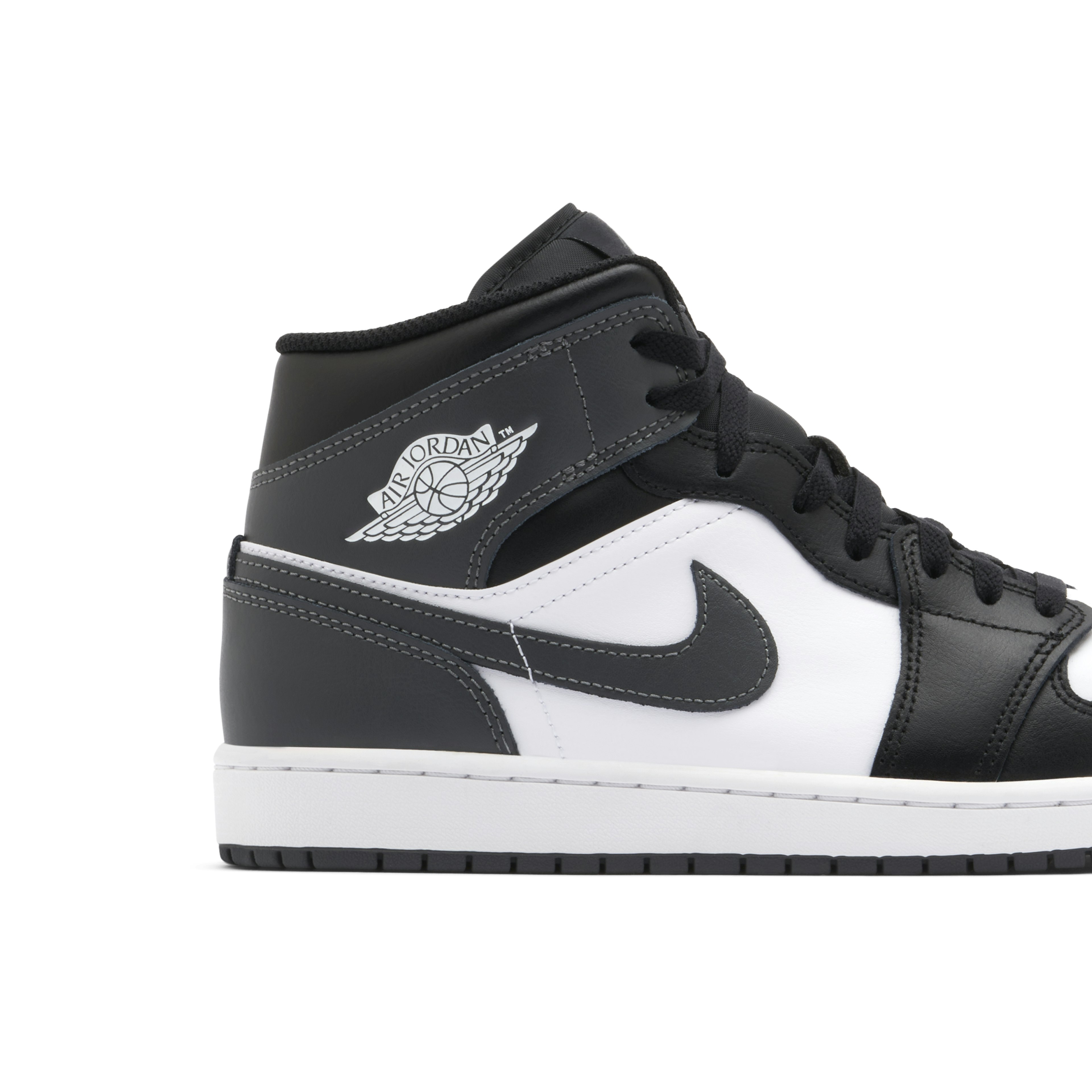 Air Jordan 1 Mid Black White Iron Grey