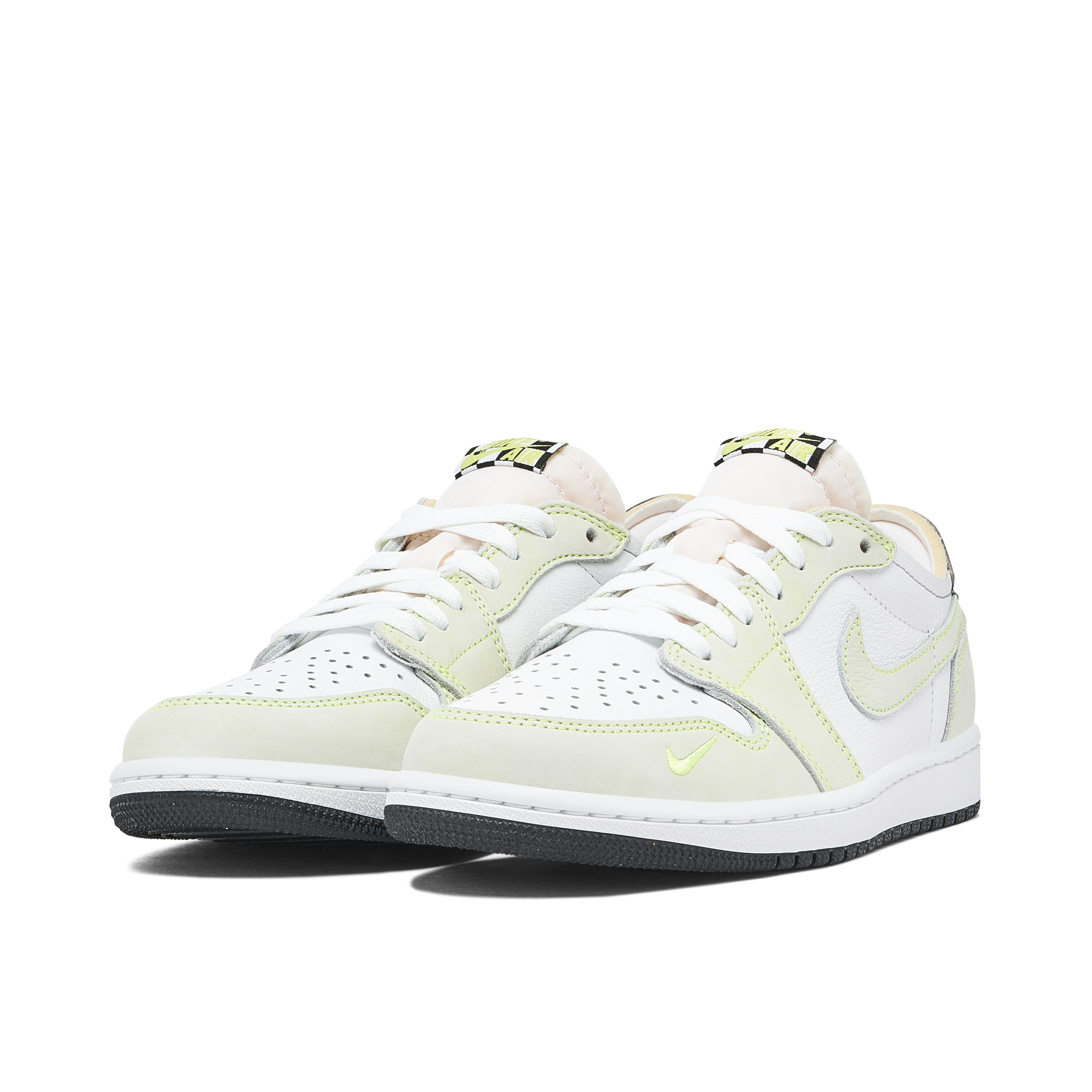 Air Jordan 1 Retro Low White Ghost Green Black