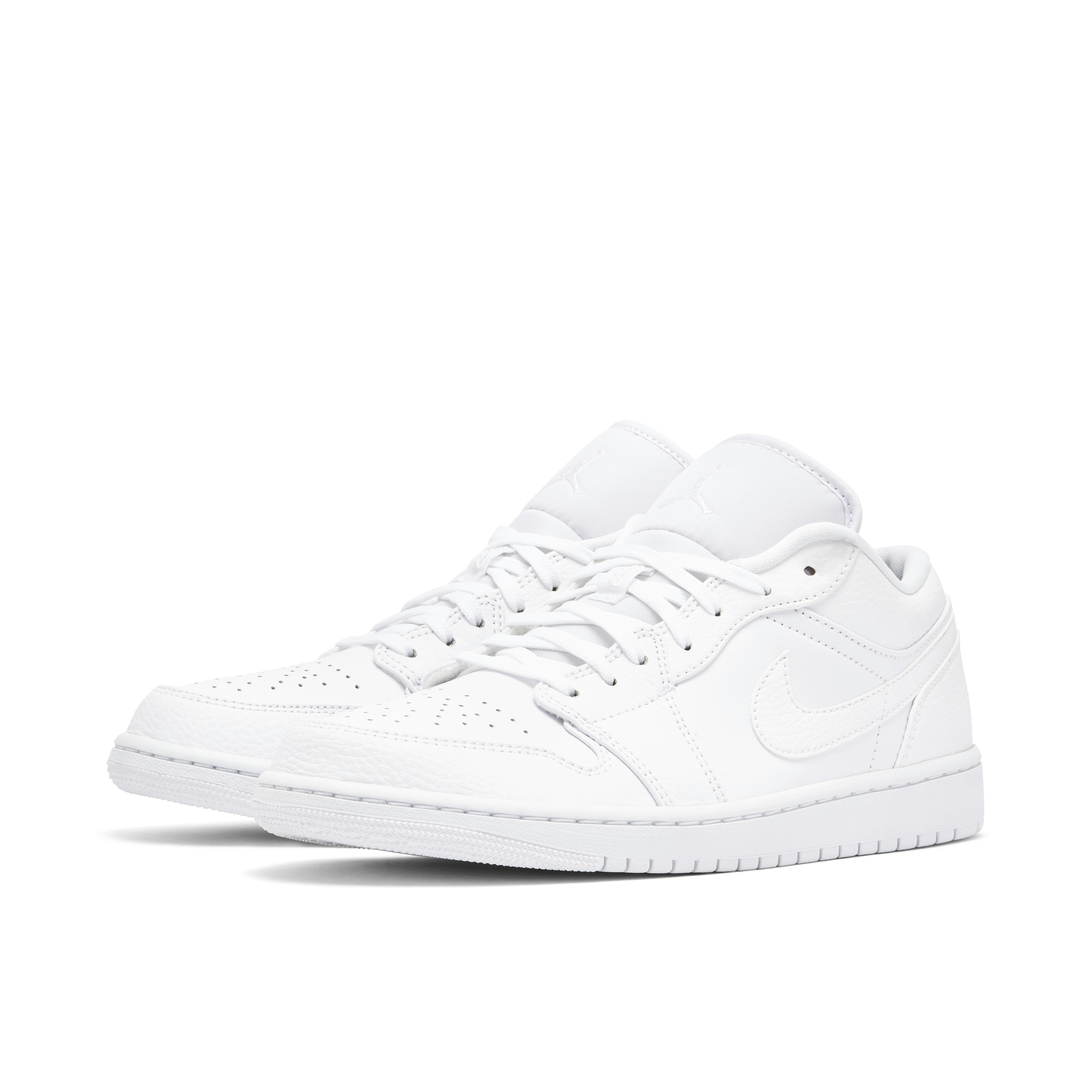 Air Jordan 1 Low Triple White Tumbled Leather