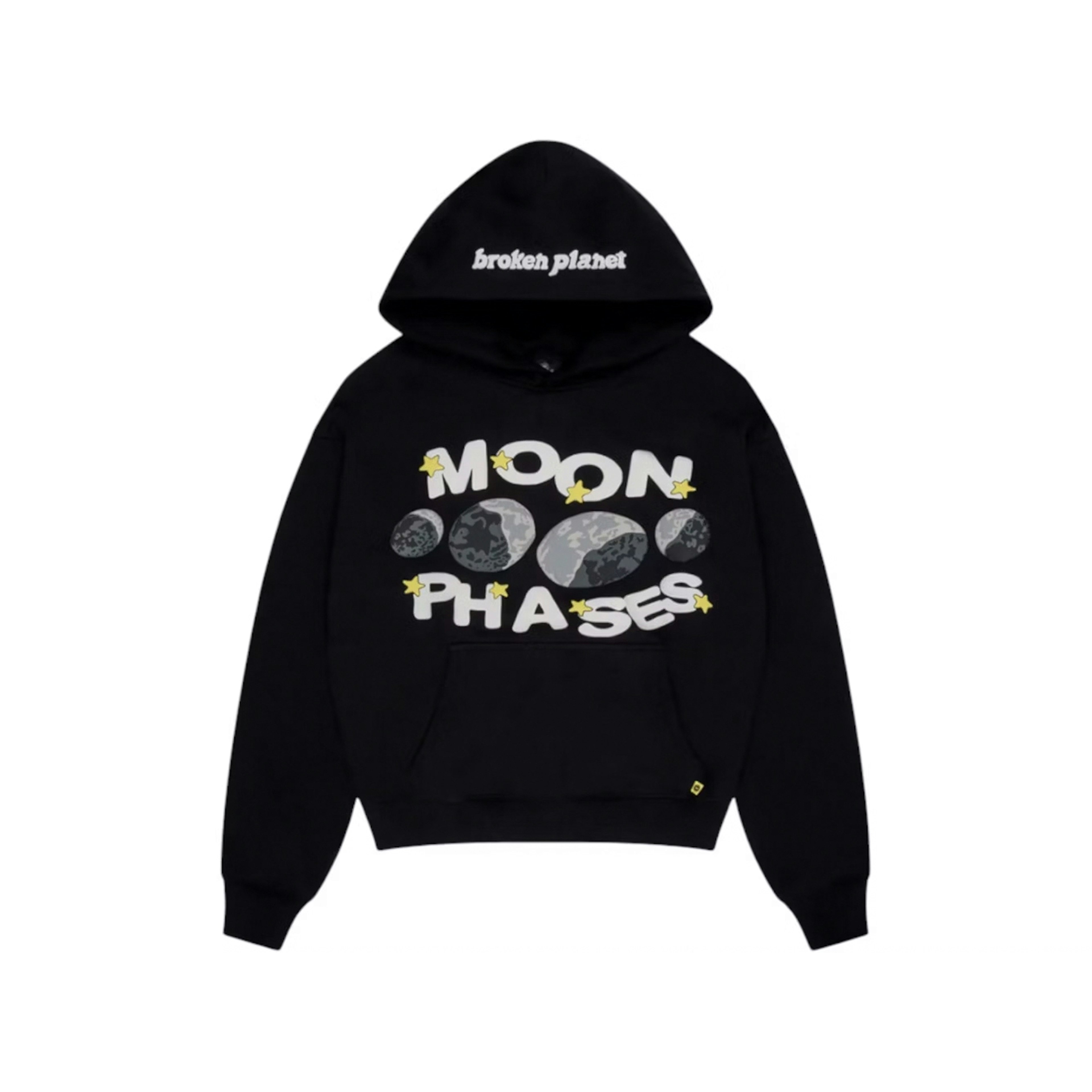 Broken Planet Moon Phases Hoodie Midnight Black