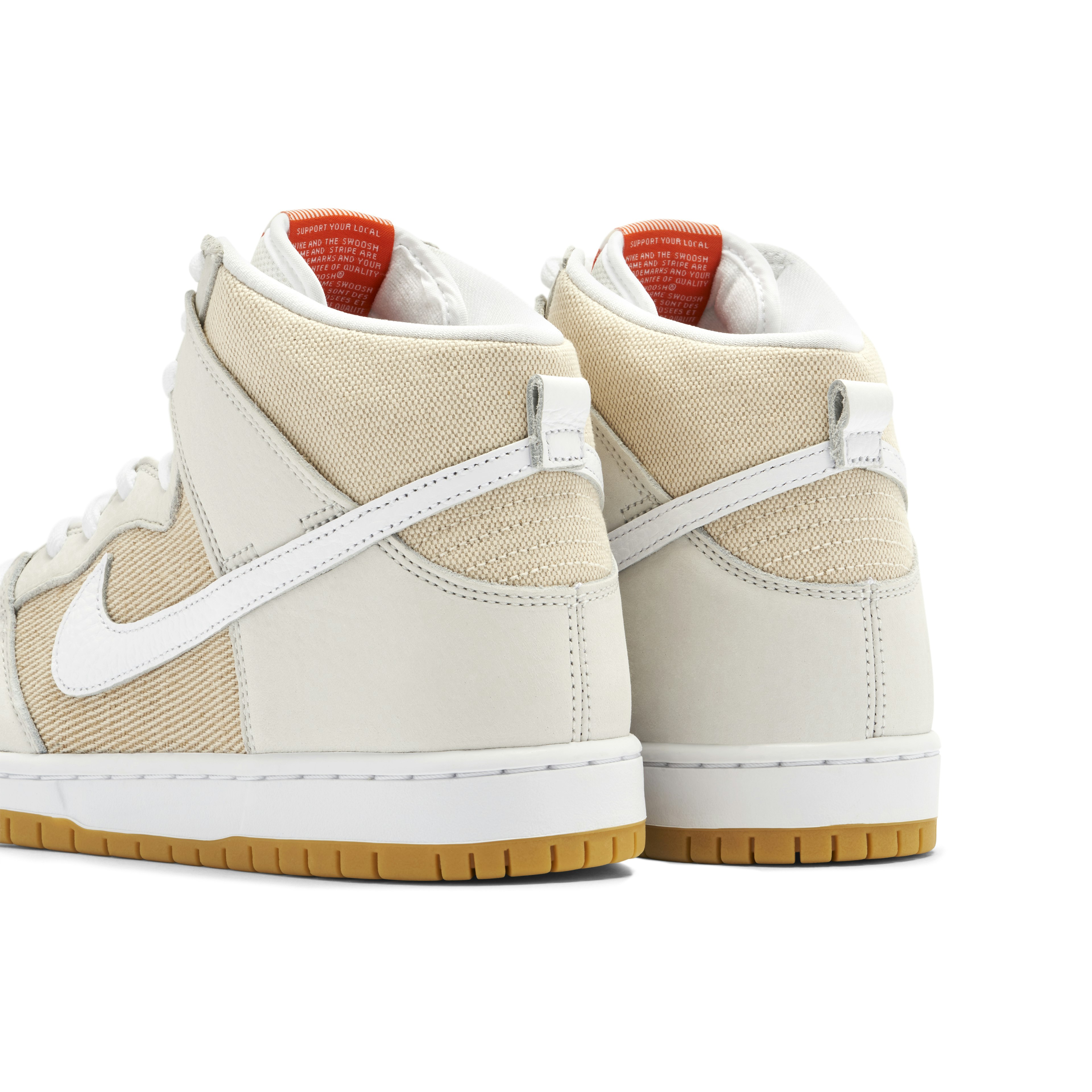 Nike SB Dunk High Pro ISO Orange Label Unbleached Natural