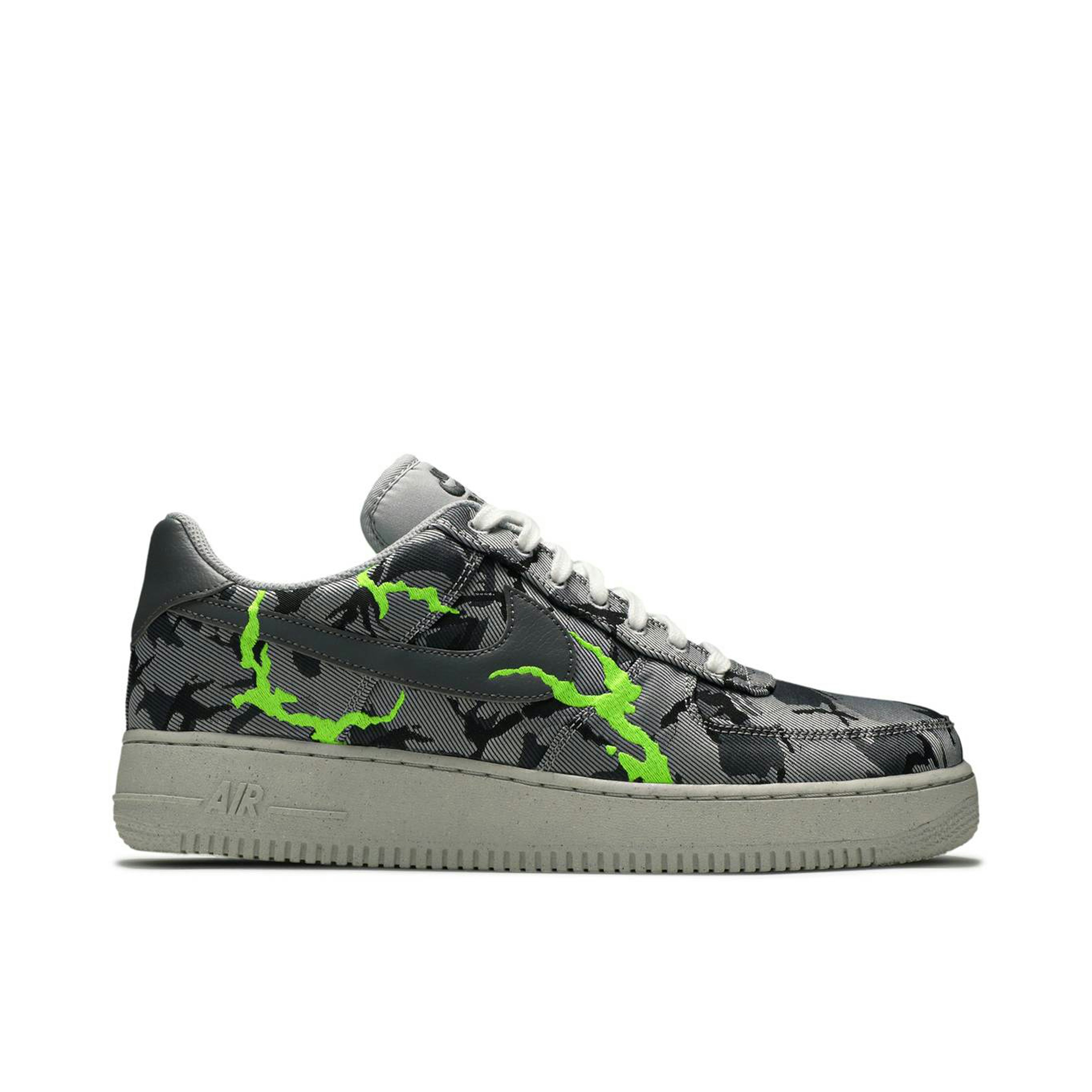 Nike Air Force 1 Low 07 LX Light Smoke Grey Green Camo Embroidery