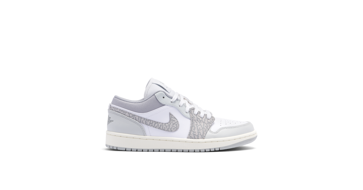 Air Jordan 1 Low Premium Elephant Print DH4269 100 Laced