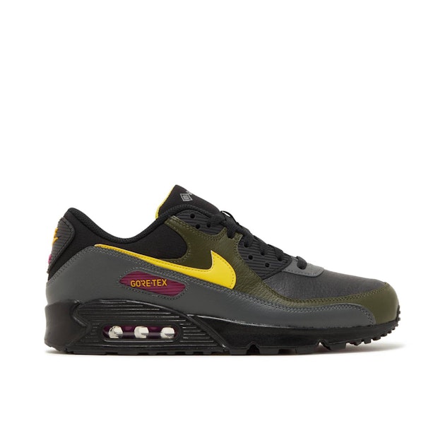 Nike Air Max 90 GORE-TEX Tour Yellow Cargo Khaki DJ9779-001 Laced