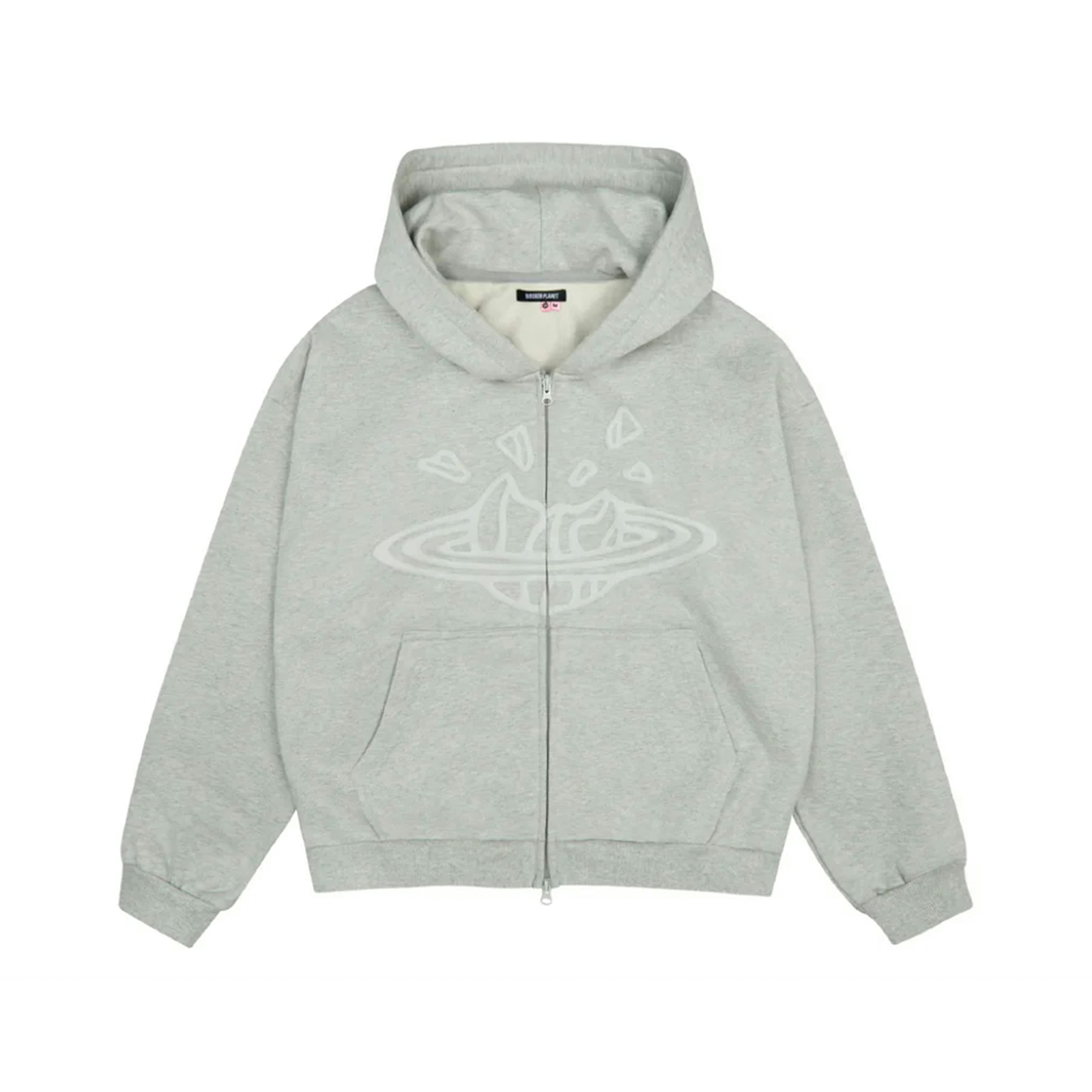 Broken Planet Broken Planet Zip Up Hoodie Ash Heather Grey