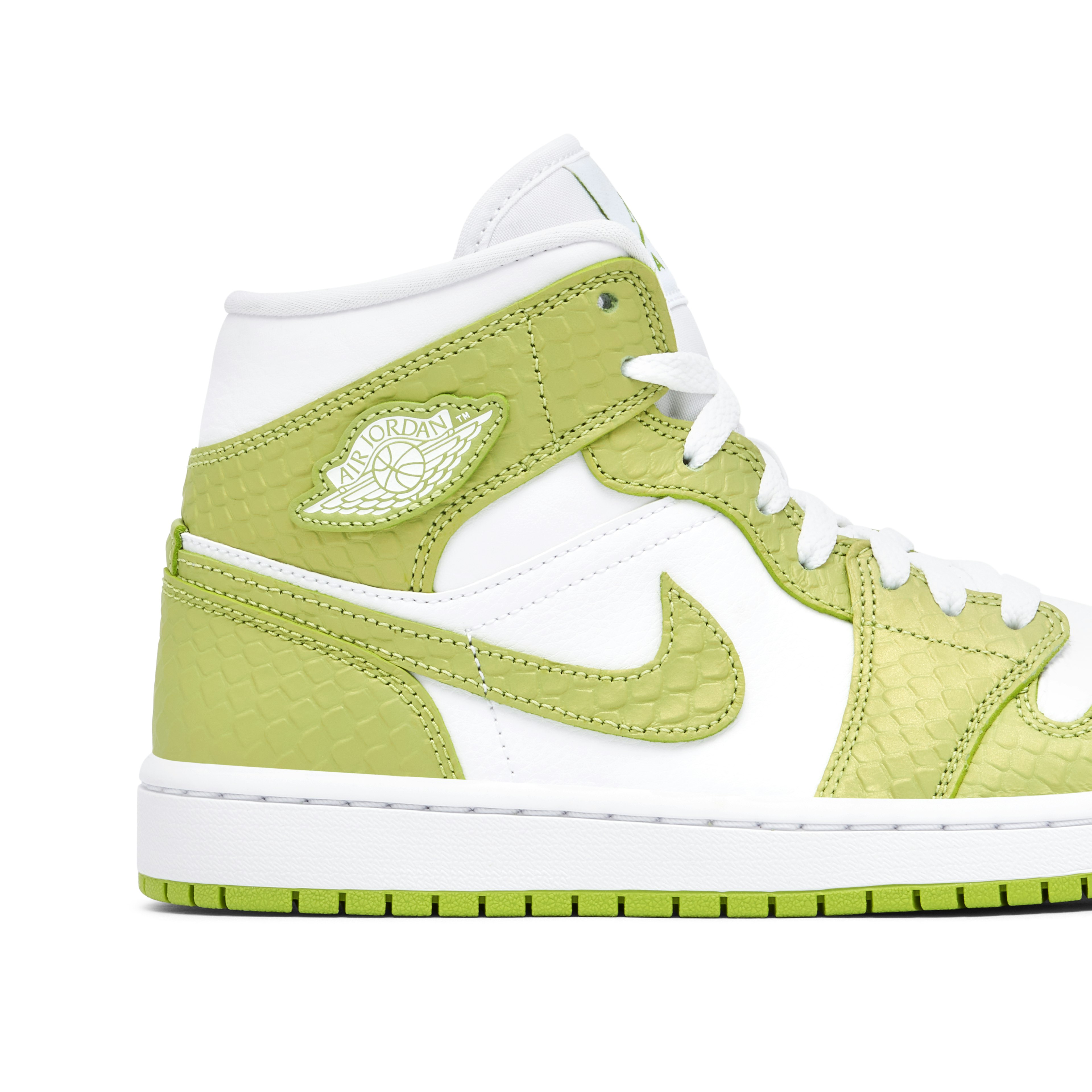 Air Jordan 1 Mid Green Python Womens