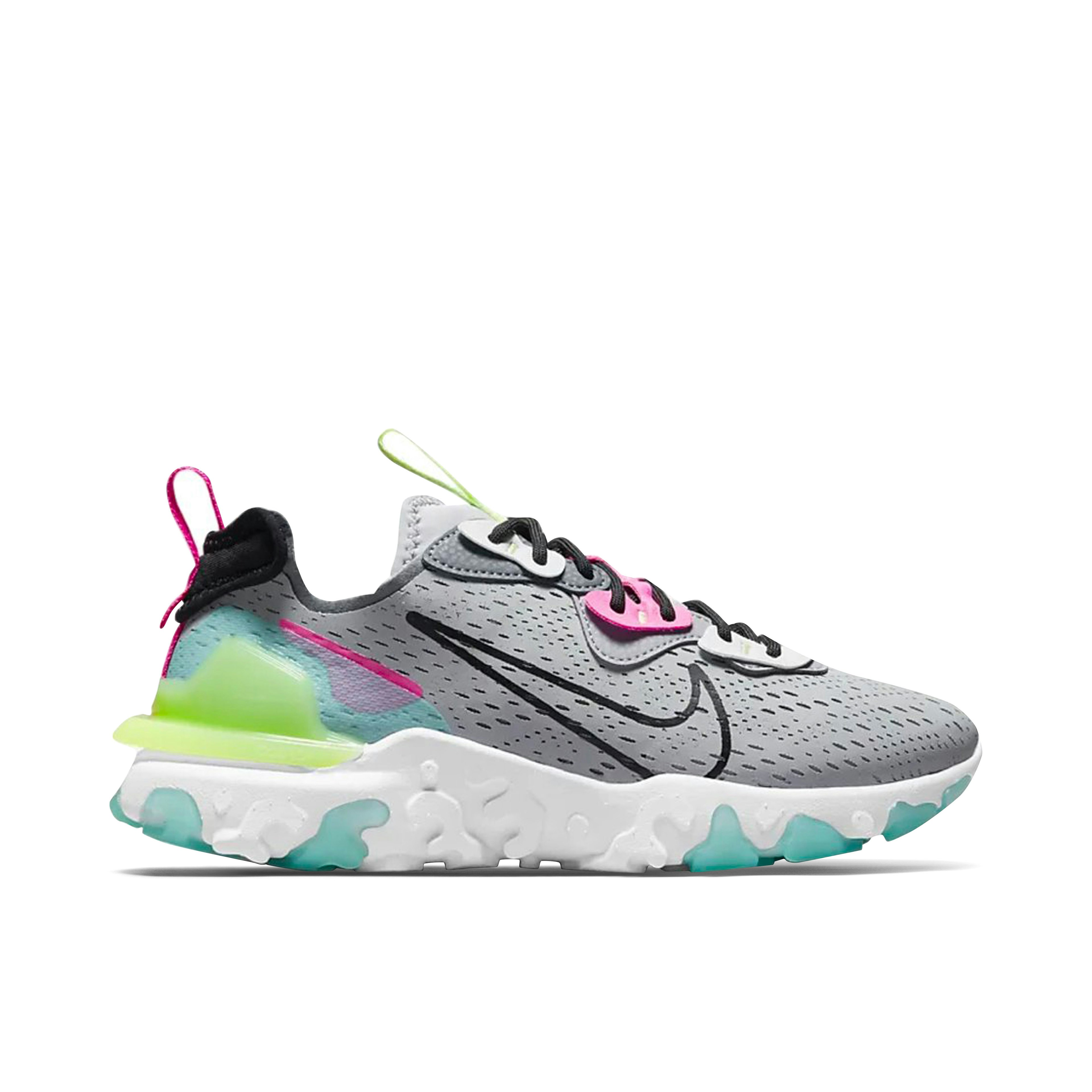 Nike React Vision Grey Pink Volt Femme