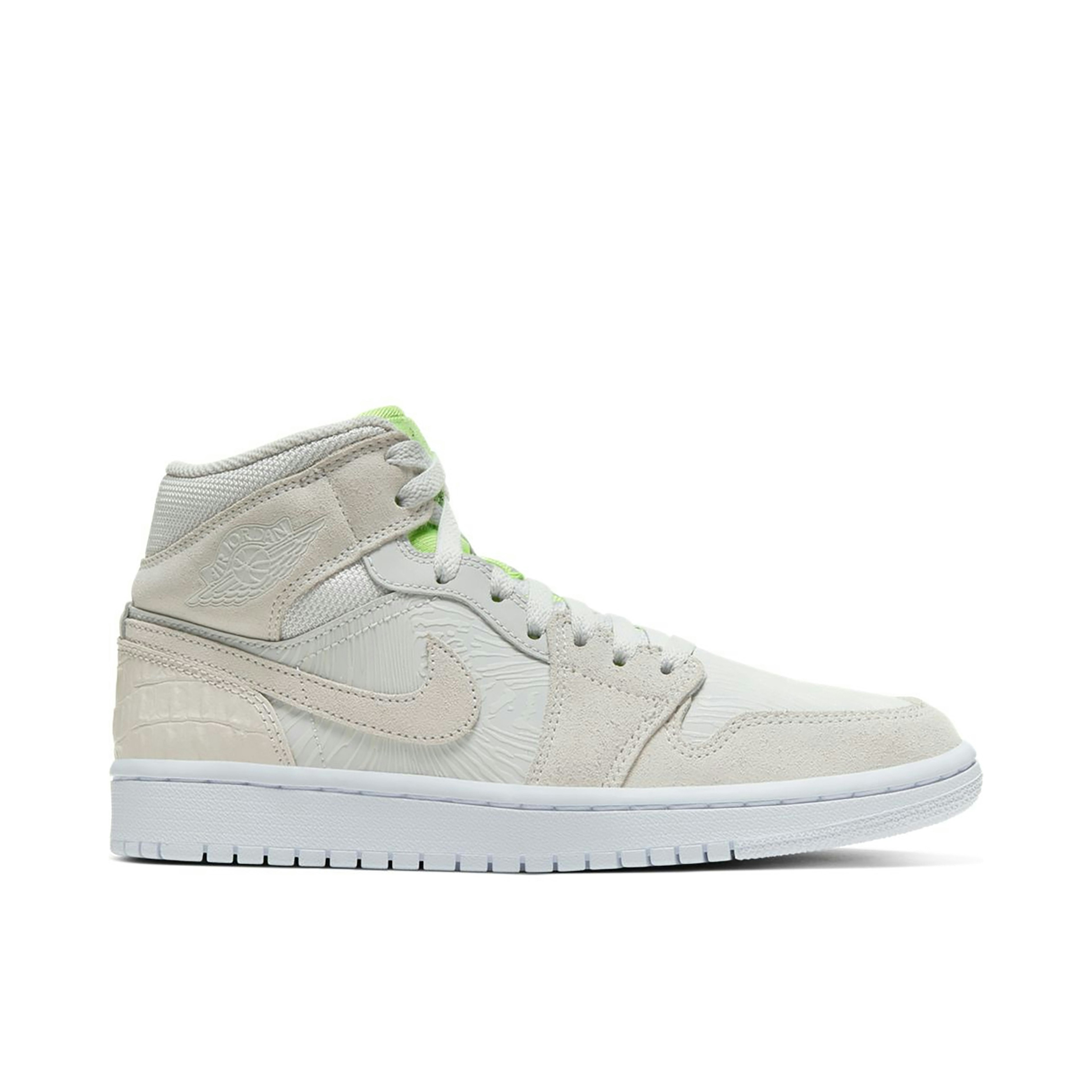 Air Jordan 1 Mid Vast Grey Ghost Green Femme