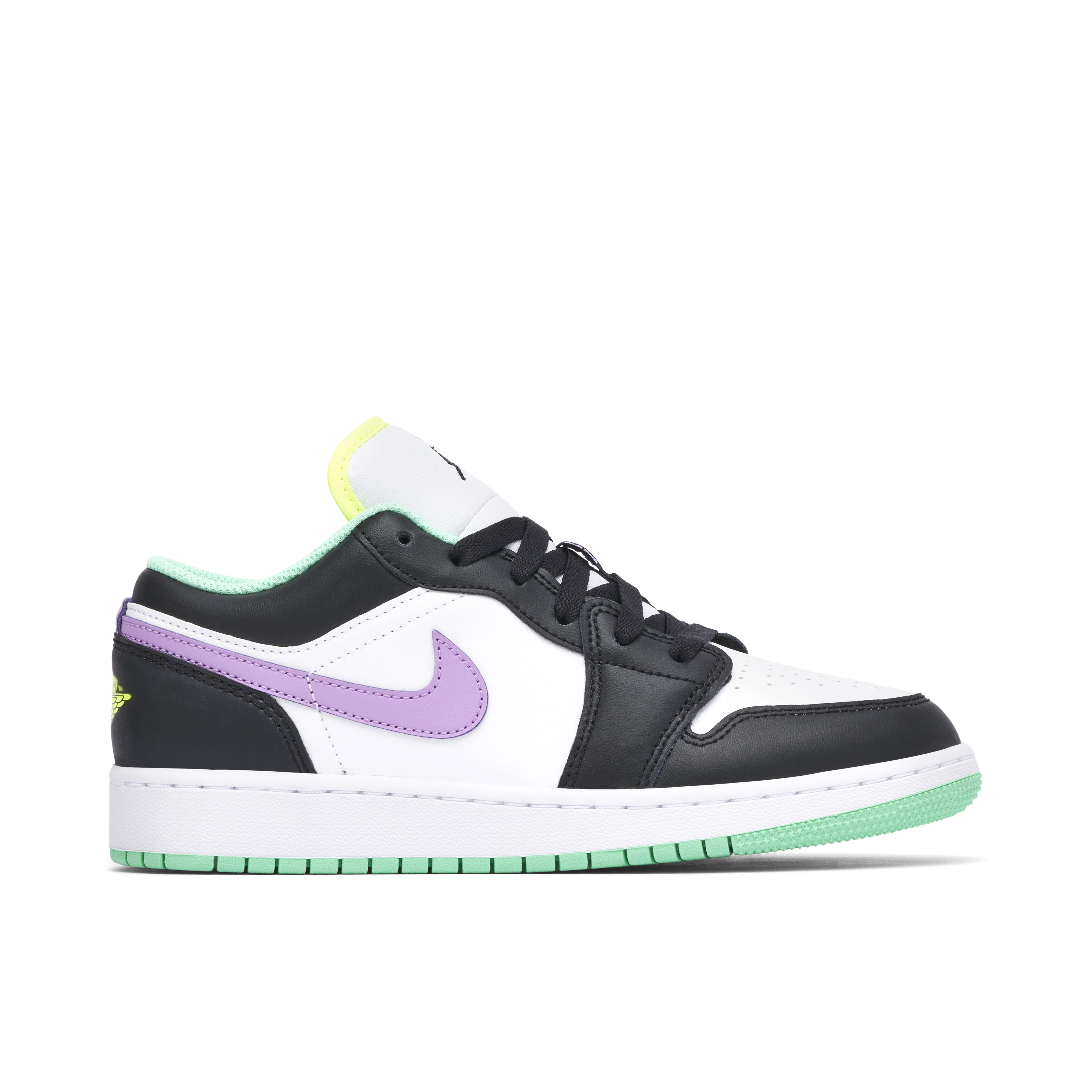 Lime green purple and black jordans hotsell