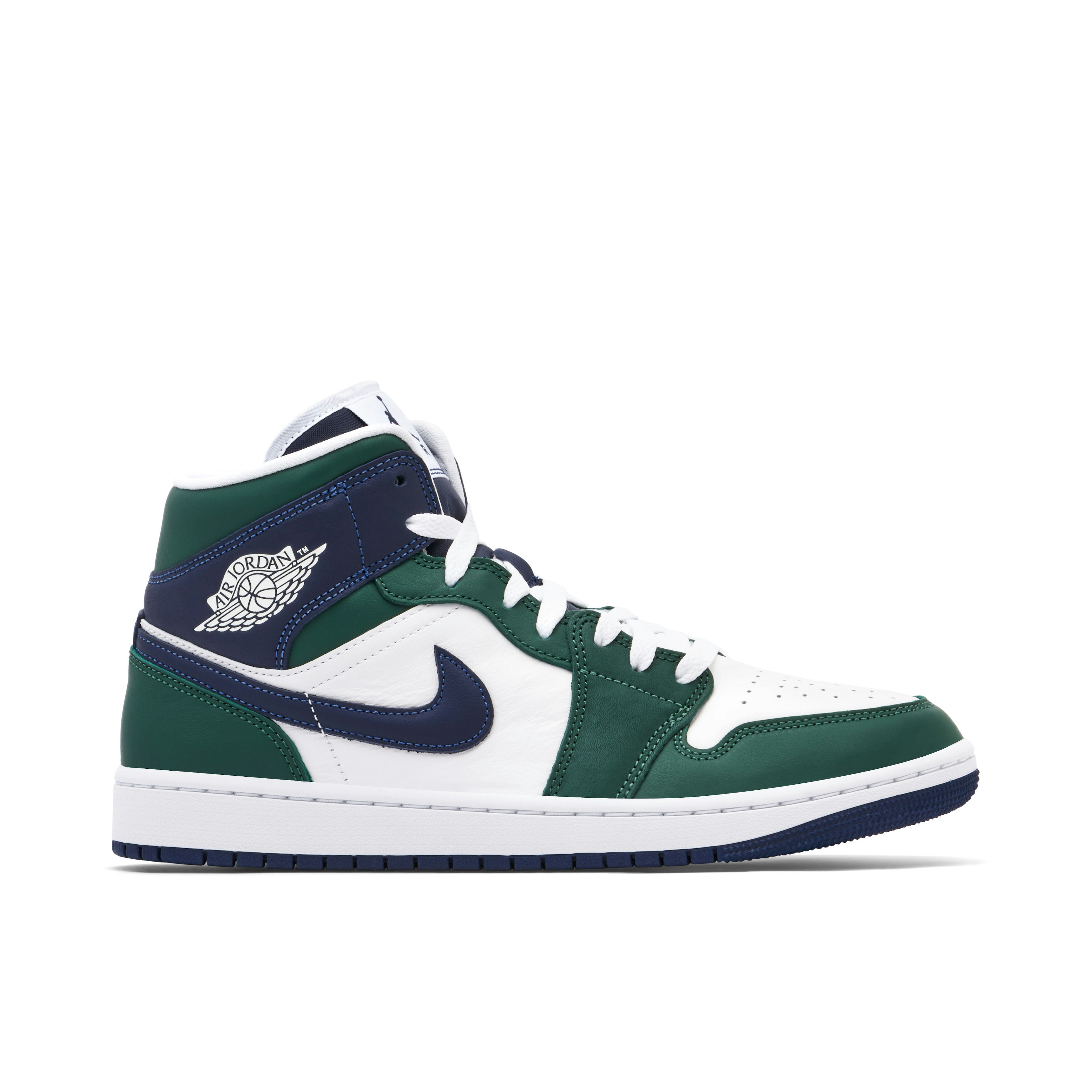 Air Jordan 1 Mid SE White Navy Green Womens