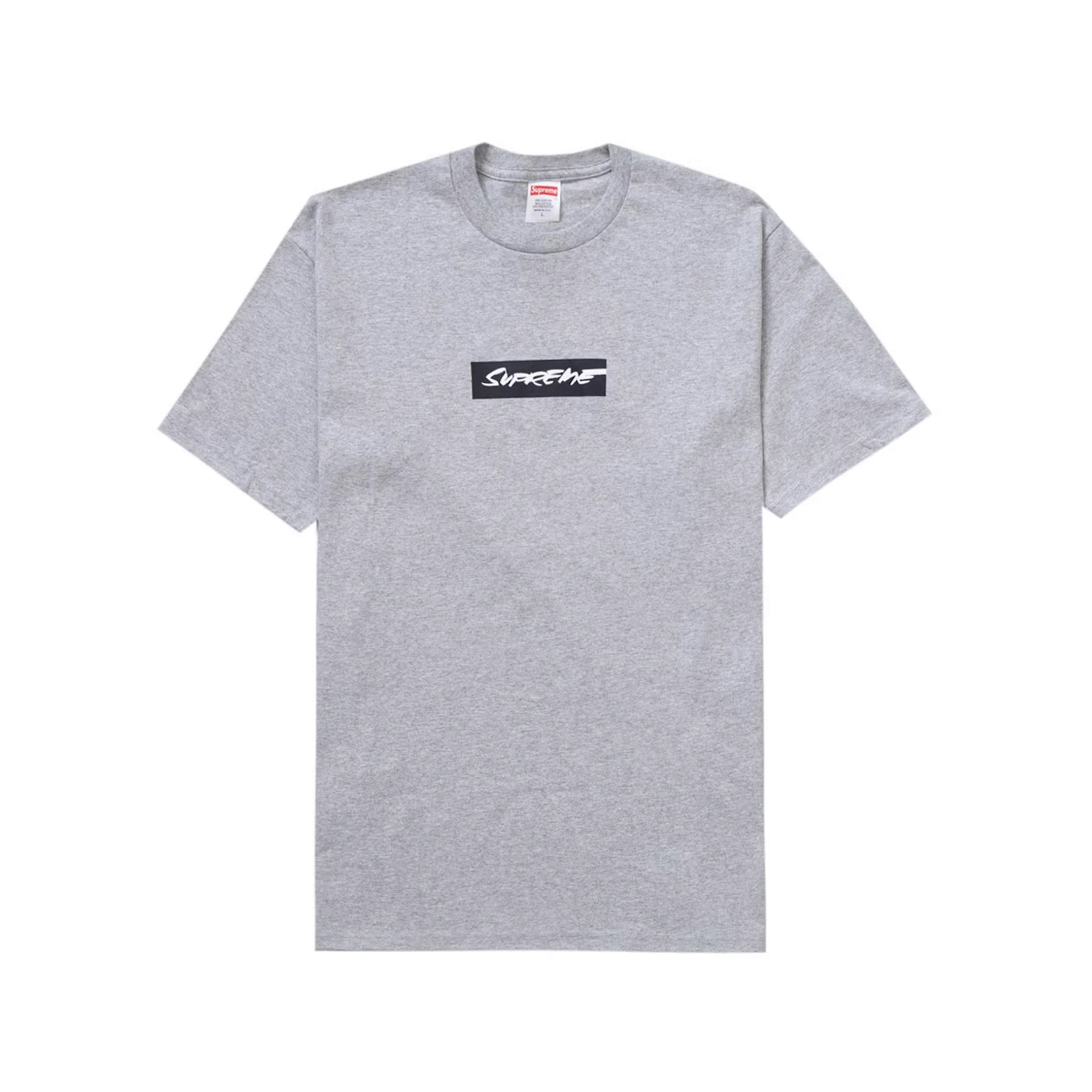 Supreme Futura Box Logo Tee Heather Grey