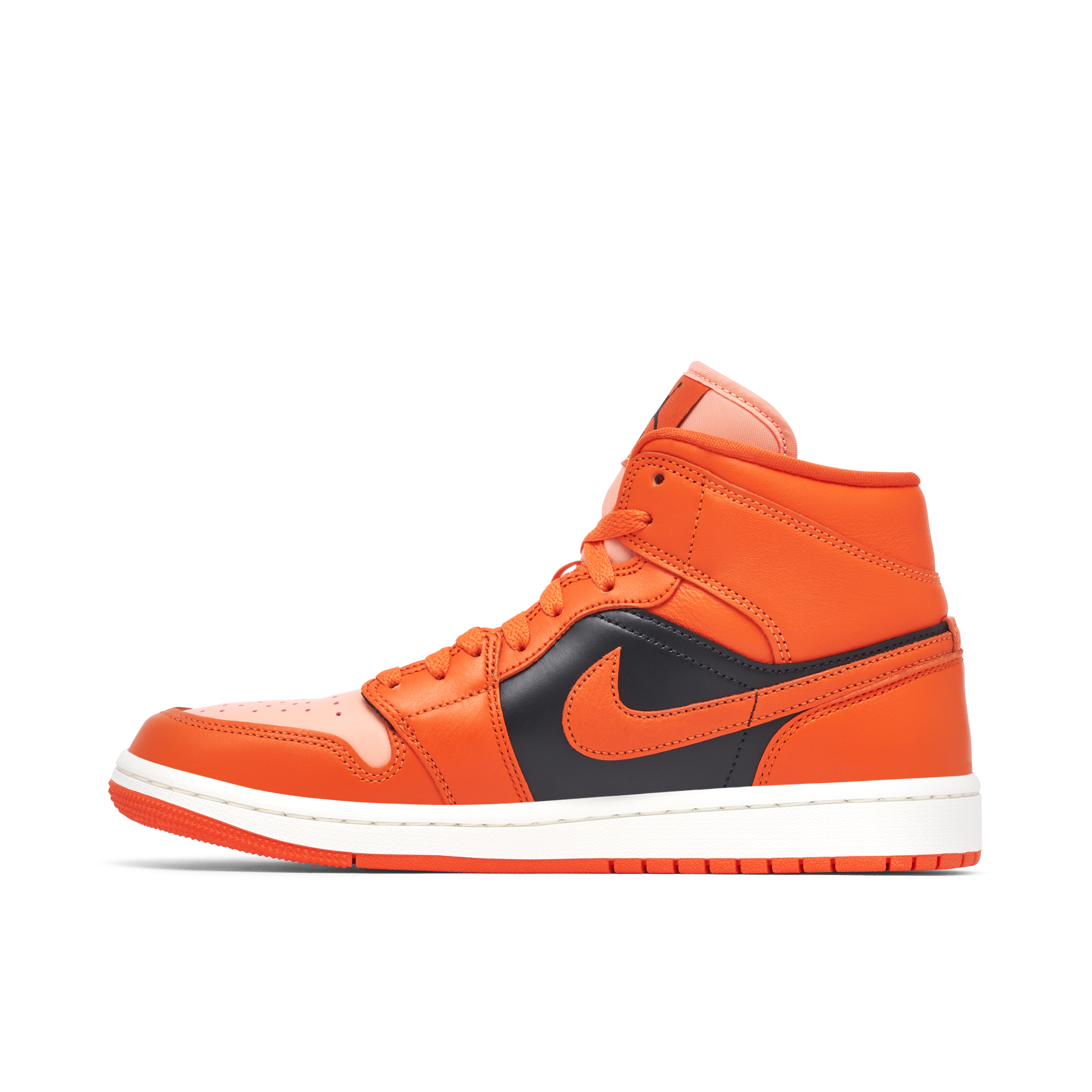 Air Jordan 1 Mid Orange Black Womens | DM3381-600 | Laced