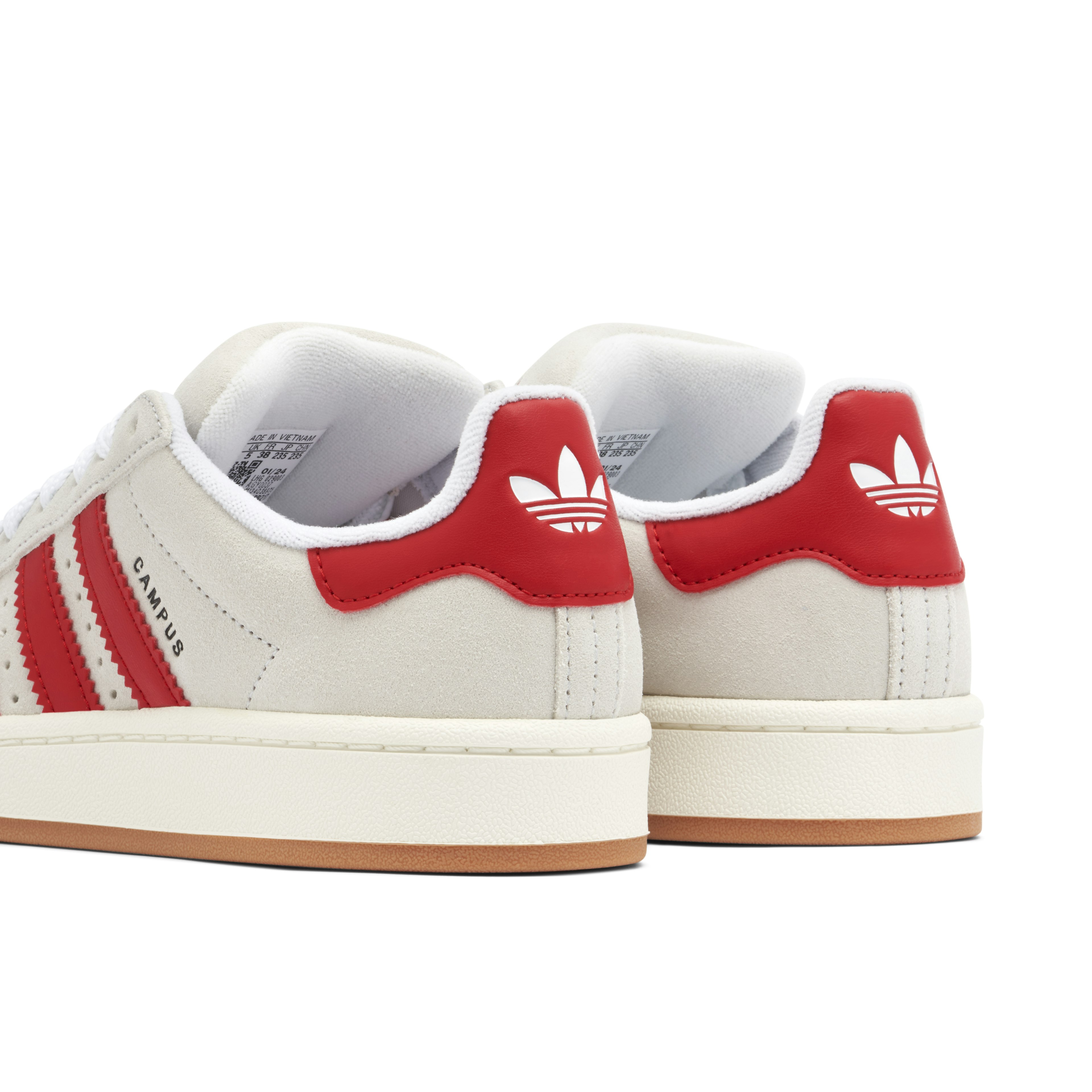 Adidas Campus 00s Crystal White Scarlet Womens