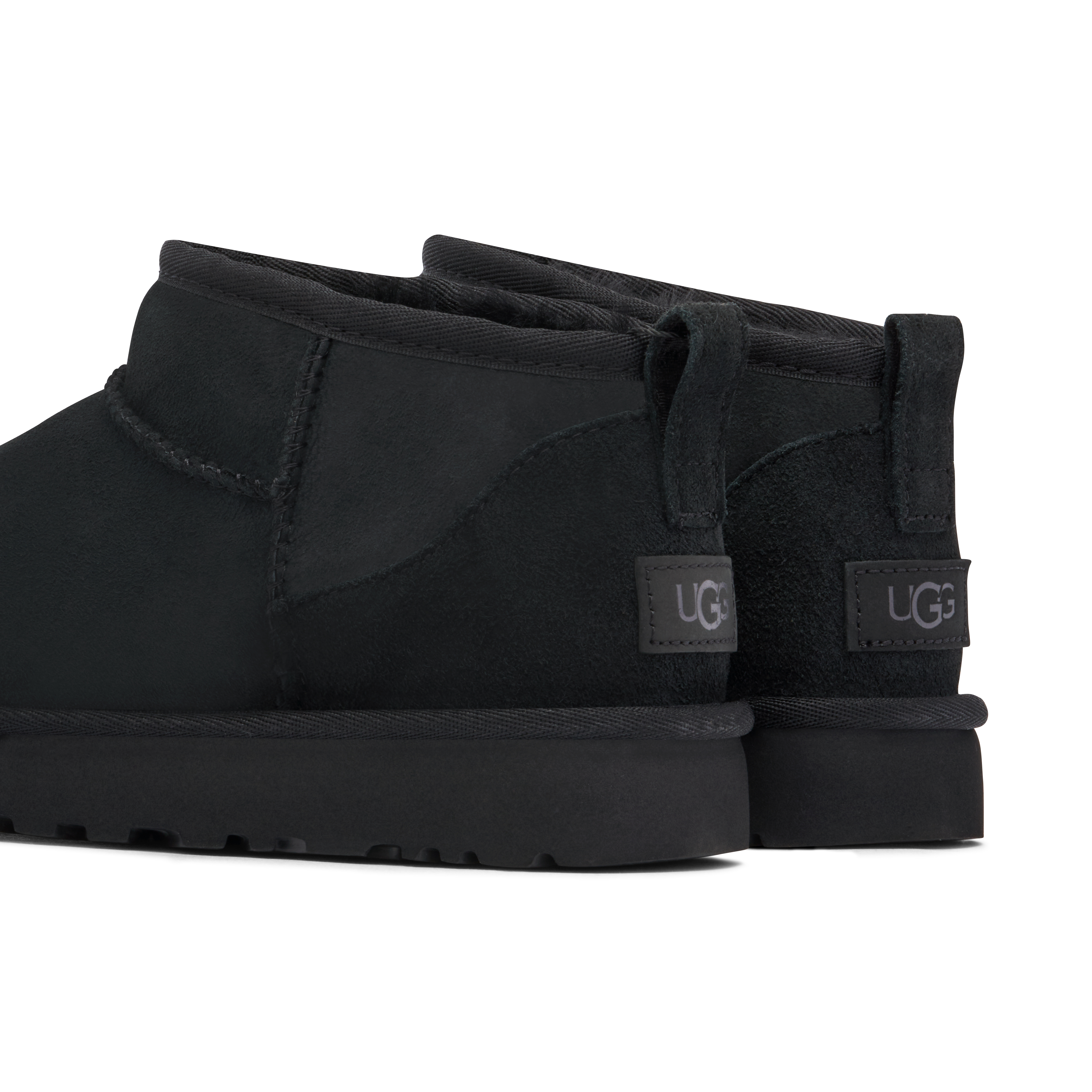 Black fashion mini uggs