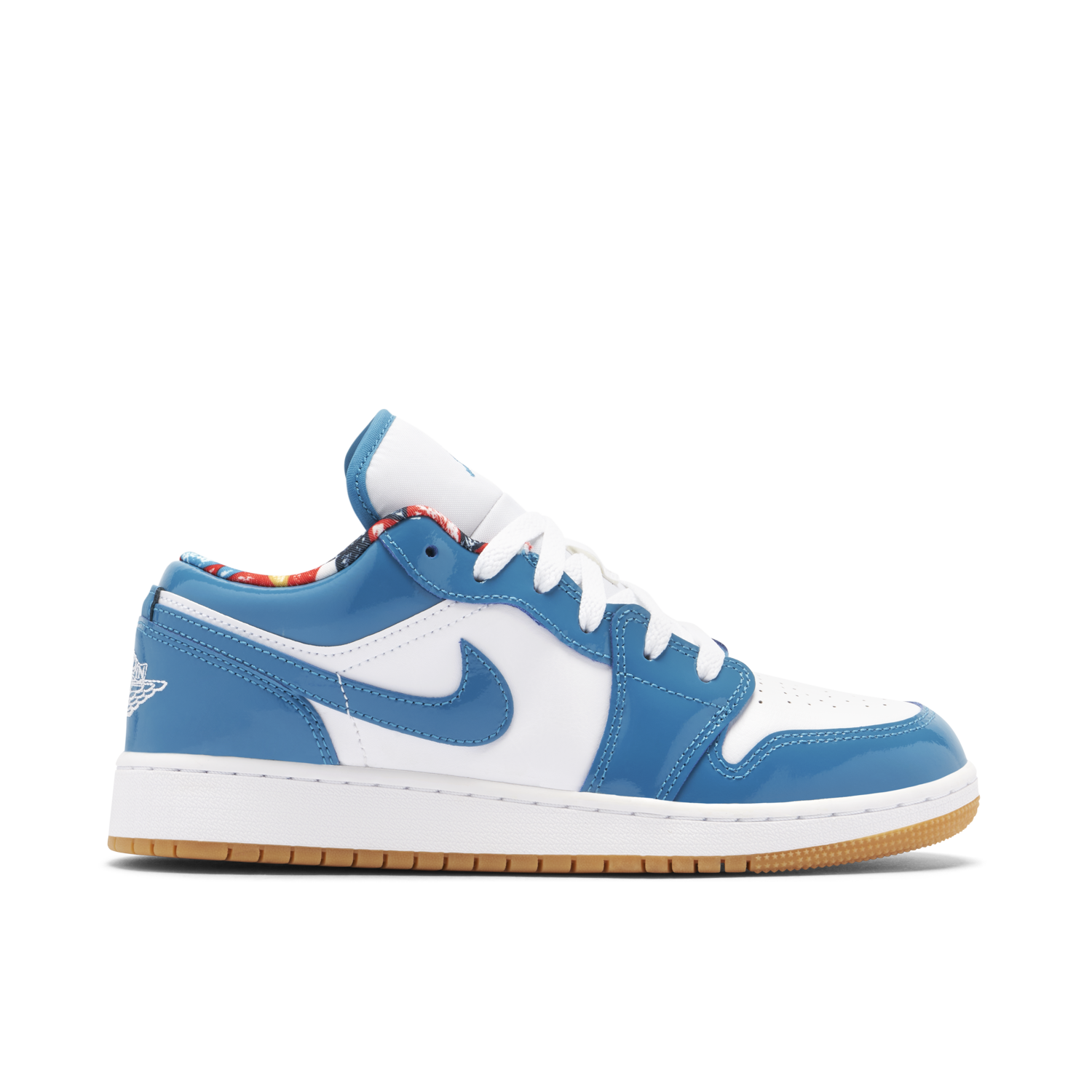 AIR JORDAN 1 LOW ‘BARCELONA’. BRAND NEW, UNWORN. SZ 13 M. SAME DAY SHIP. THE JORDAN 1 LOW TEAL BLUE GUM BOTTOM  main image 2
