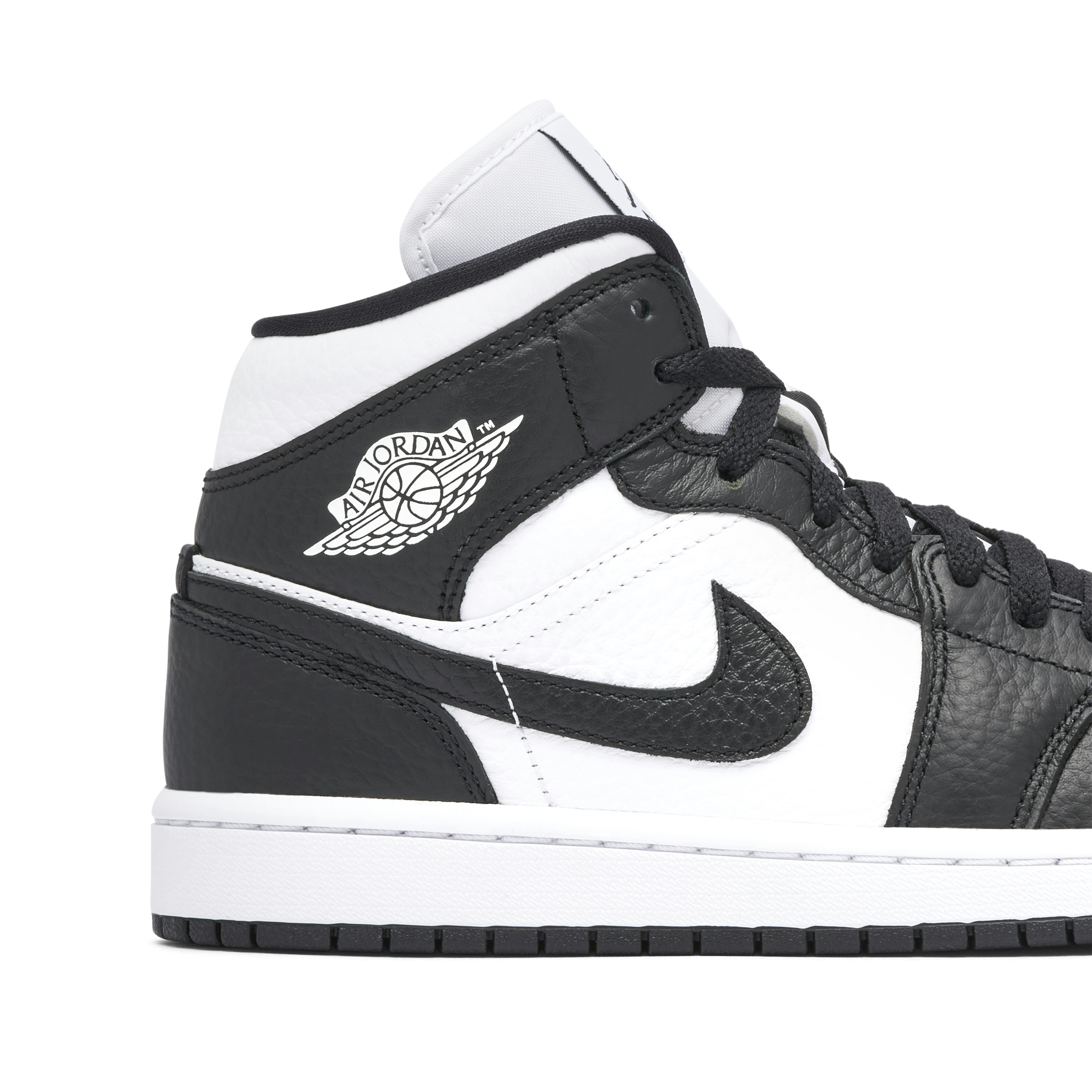 Air Jordan 1 Mid Split Black White Womens Two Tone