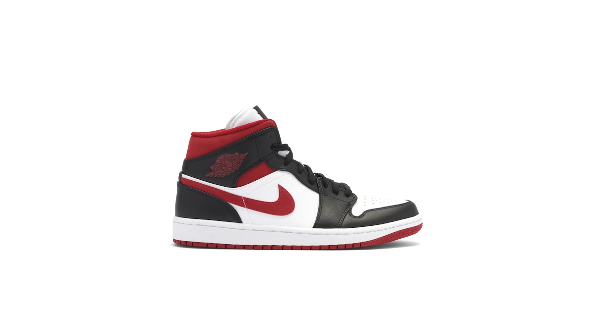 Air Jordan Mid Black Gym Red 554724-122 Laced