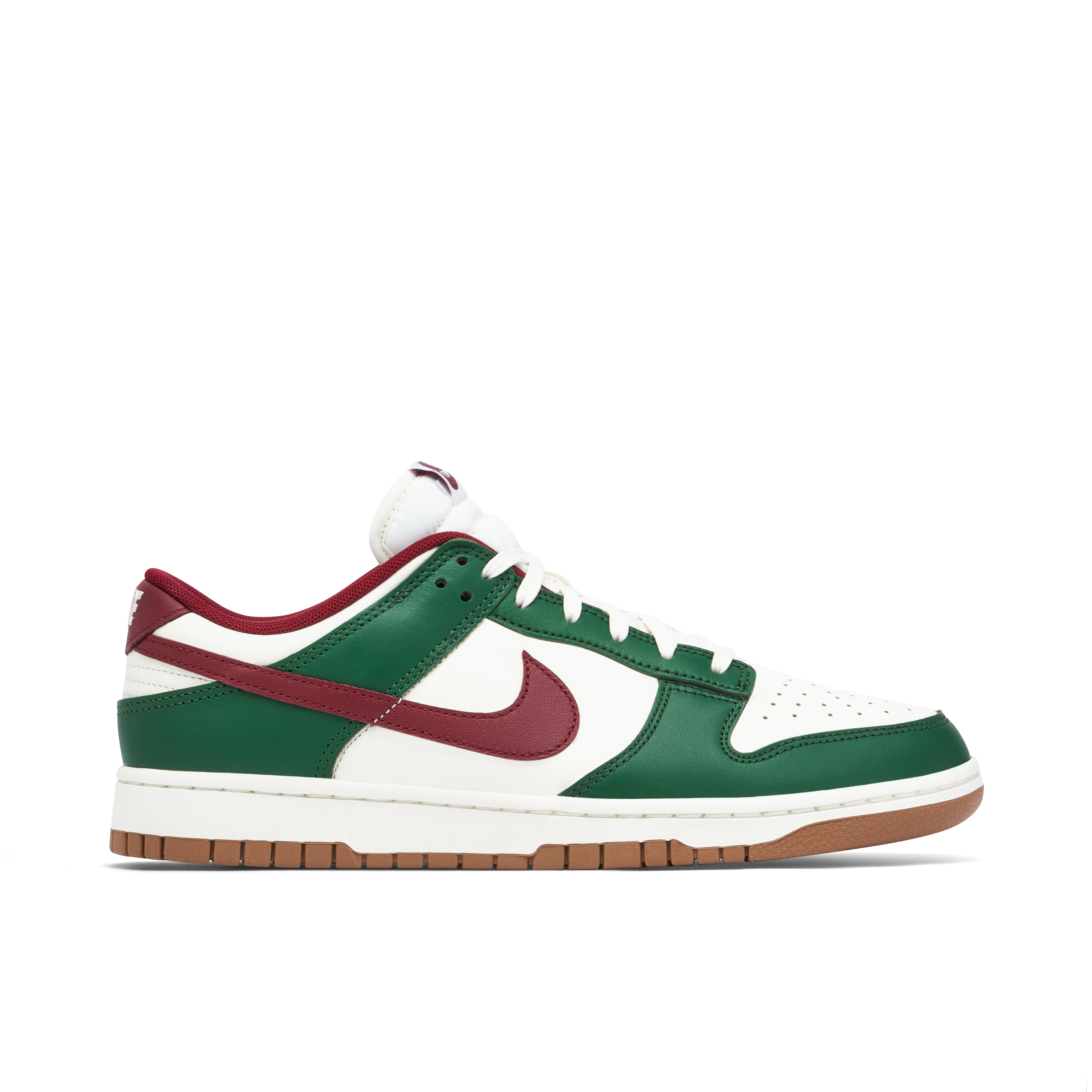 Nike Dunk Low White Green Team Red FB7160 161 Laced