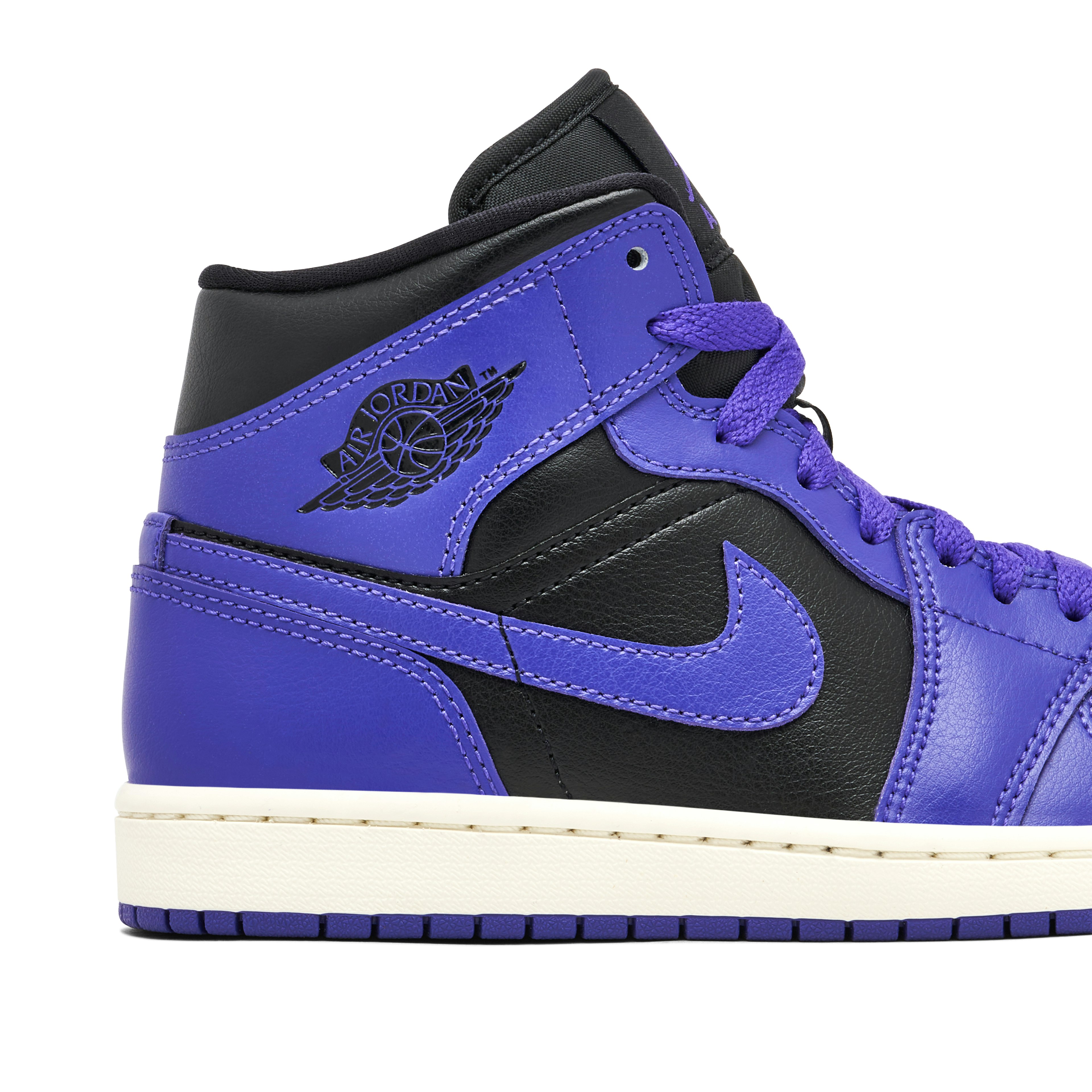Air Jordan 1 Mid Purple Black Womens