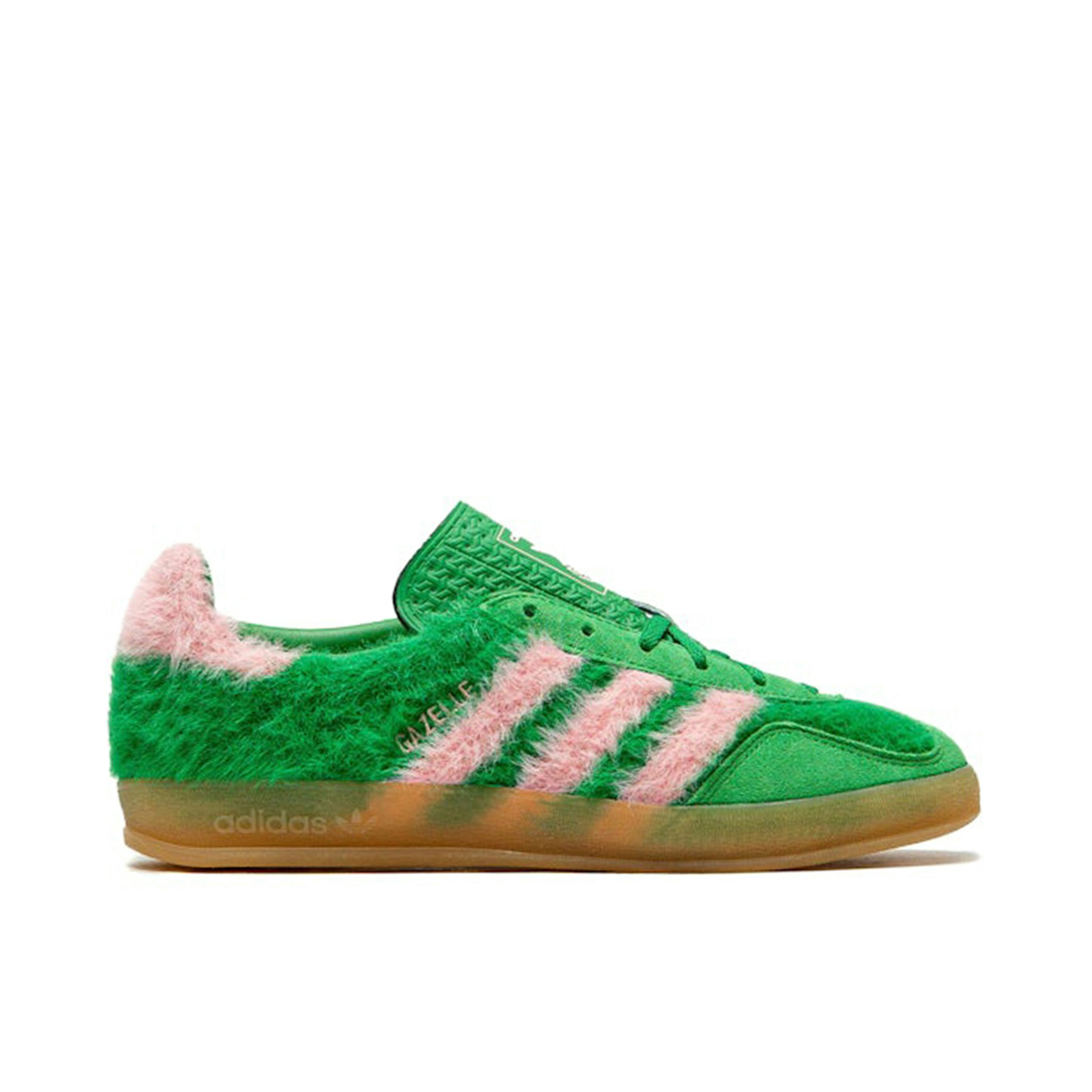 Adidas Gazelle Indoor Green Glow Pink Womens