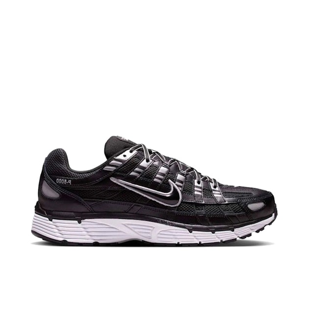 Nike P-6000 Black White Metallic Silver CD6404-026 Laced