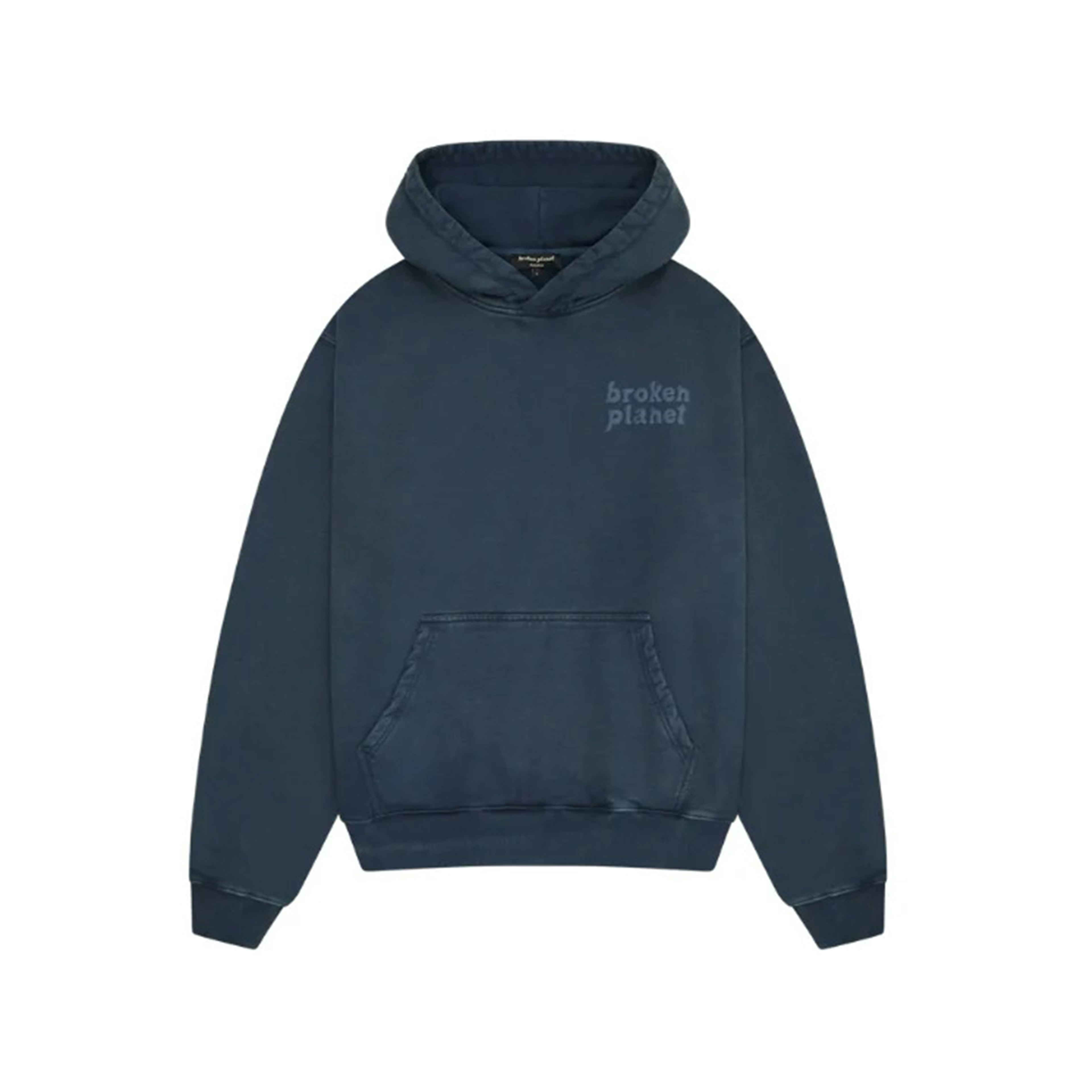 Broken Planet Basics Hoodie Washed Outer Space Blue