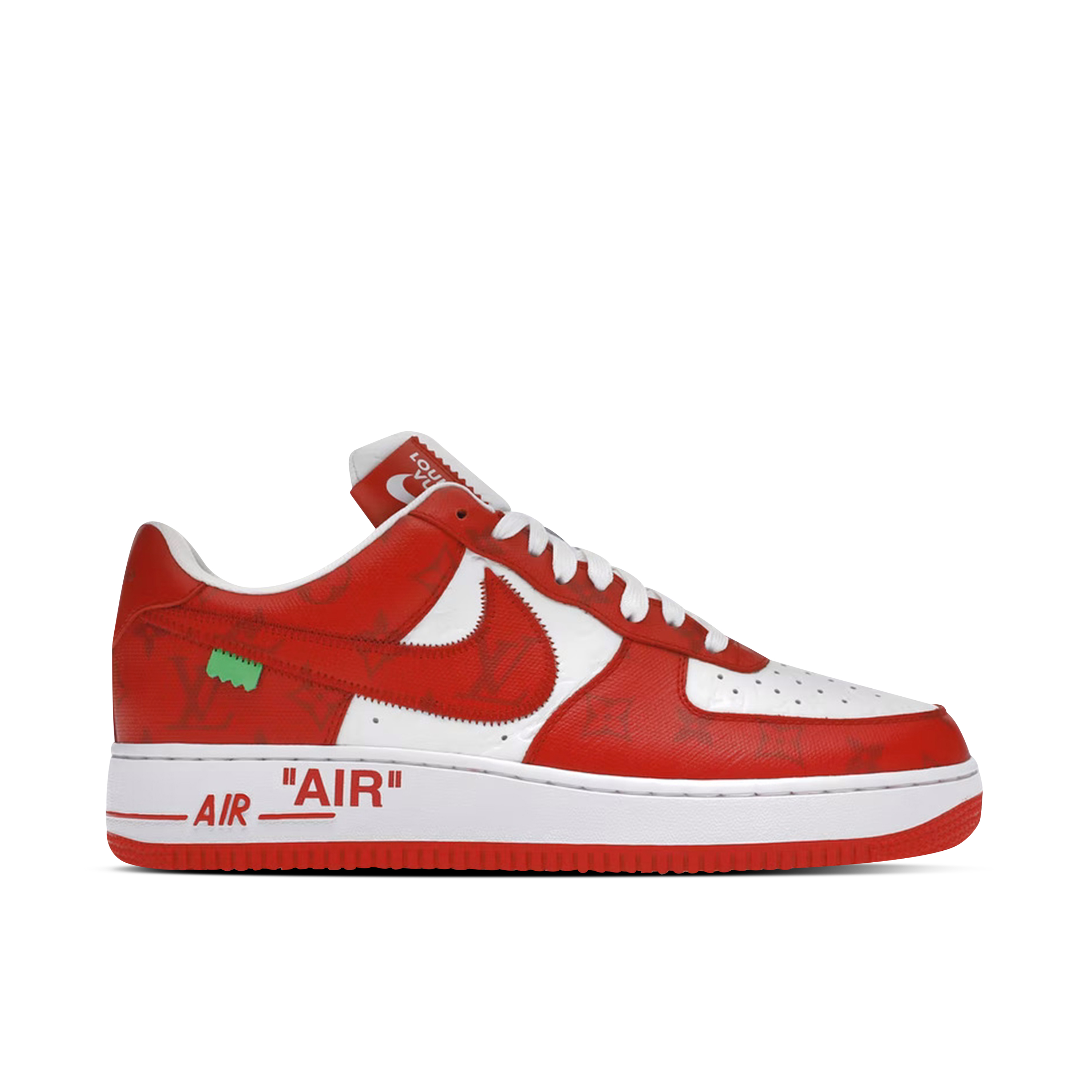 Nike Air Force 1 Low x Louis Vuitton By Virgil Abloh White Red 1A9VA9 Laced