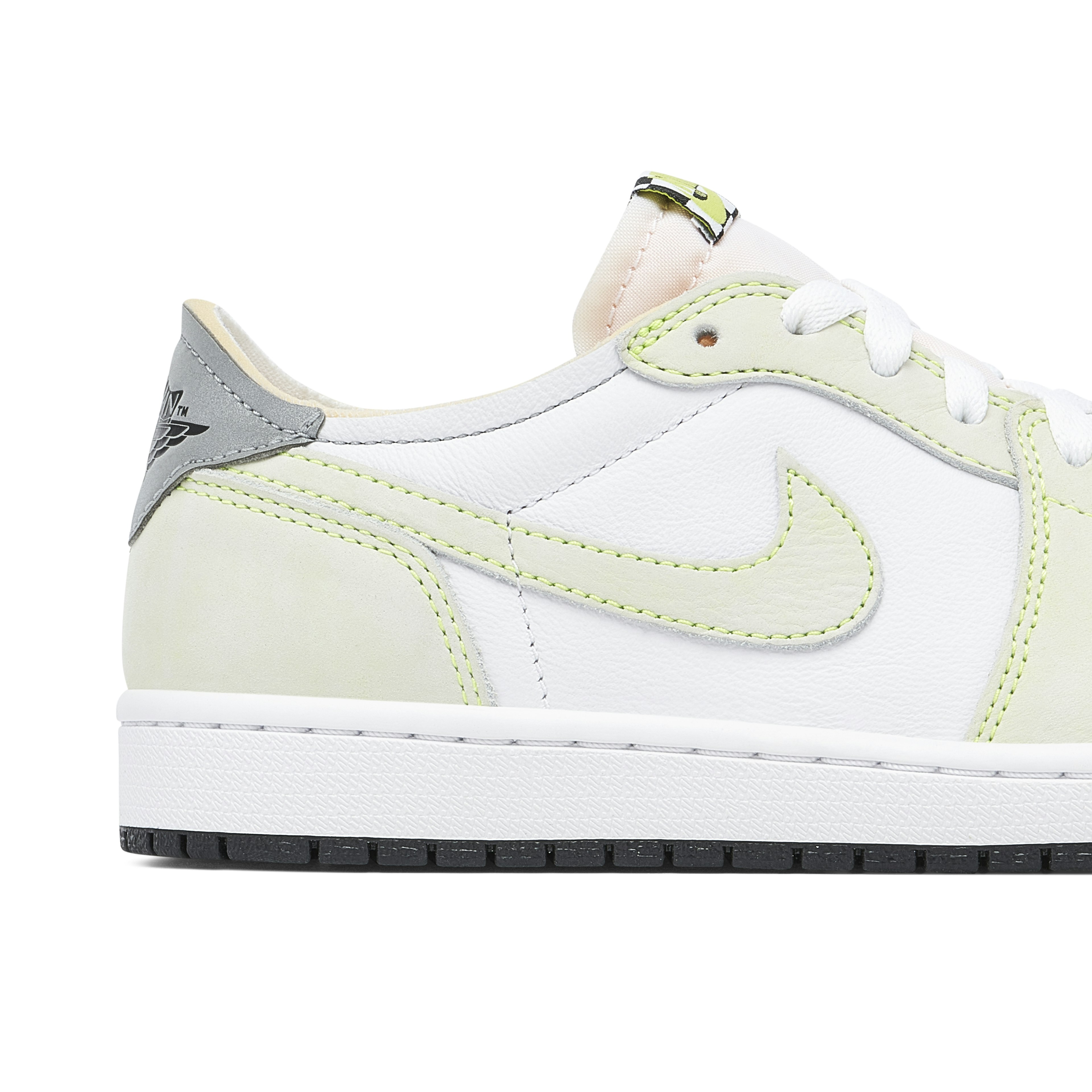 Air Jordan 1 Retro Low White Ghost Green Black