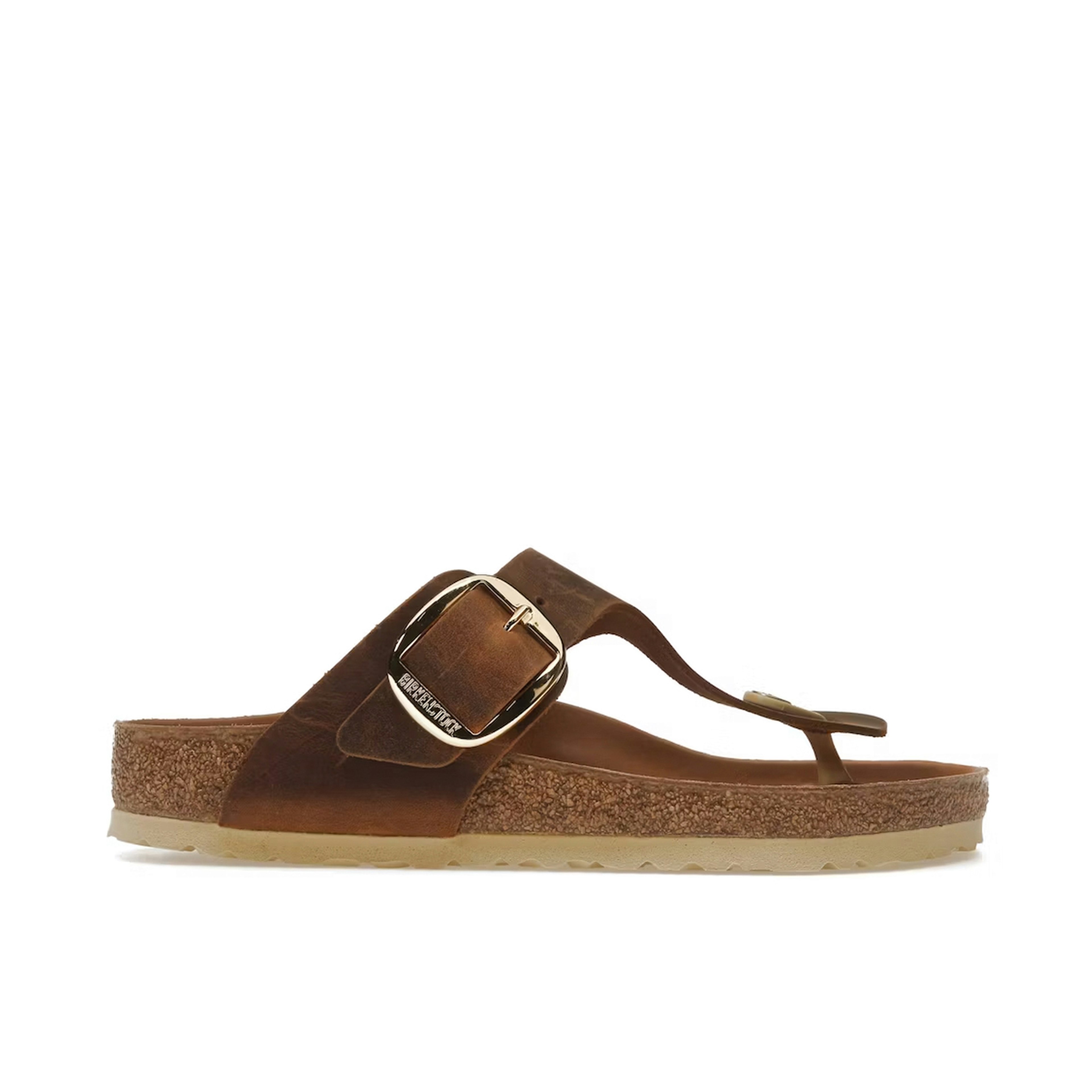 Birkenstock Gizeh Big Buckle Oiled Nubuck Cognac Womens