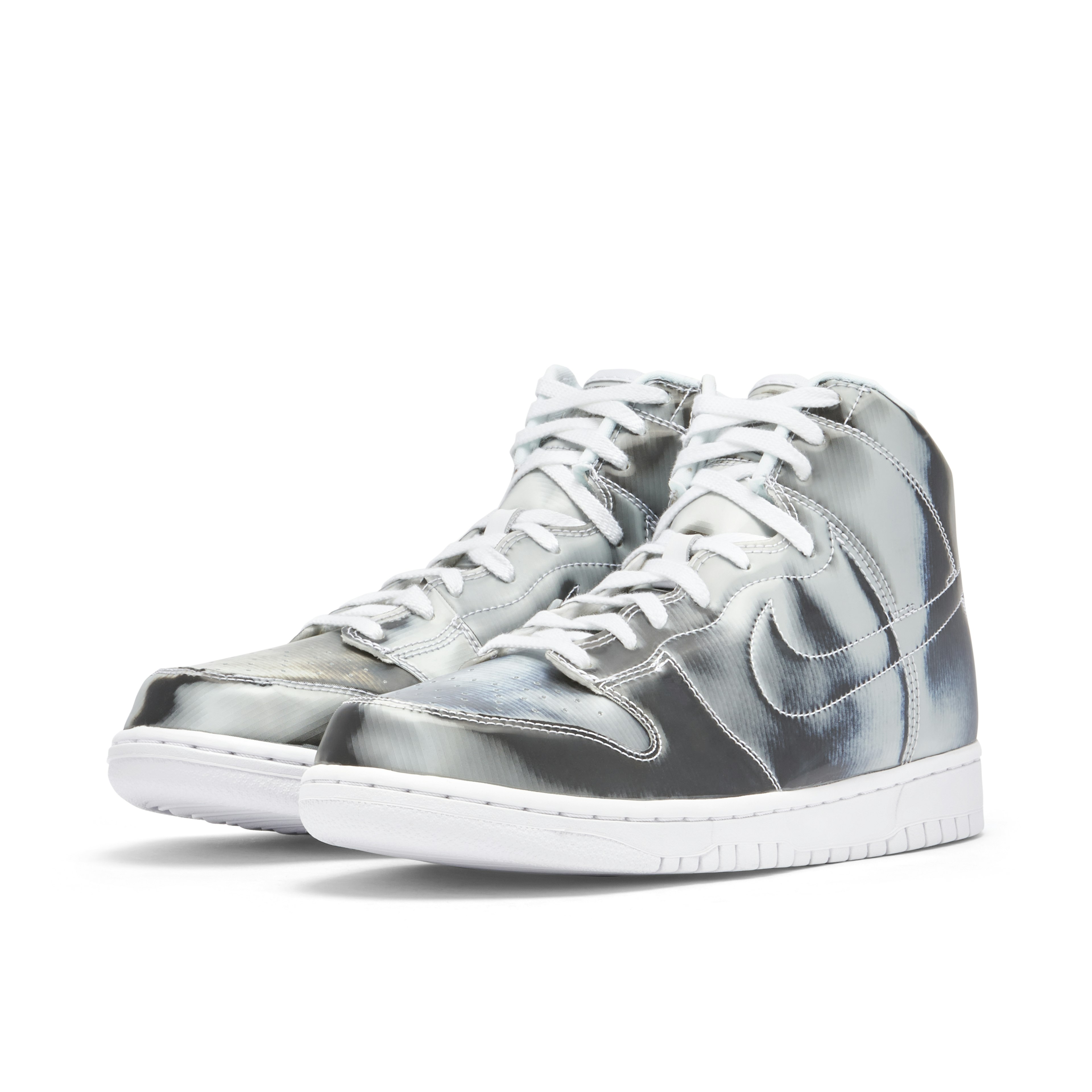 CLOT x Nike Dunk High Metallic Silver
