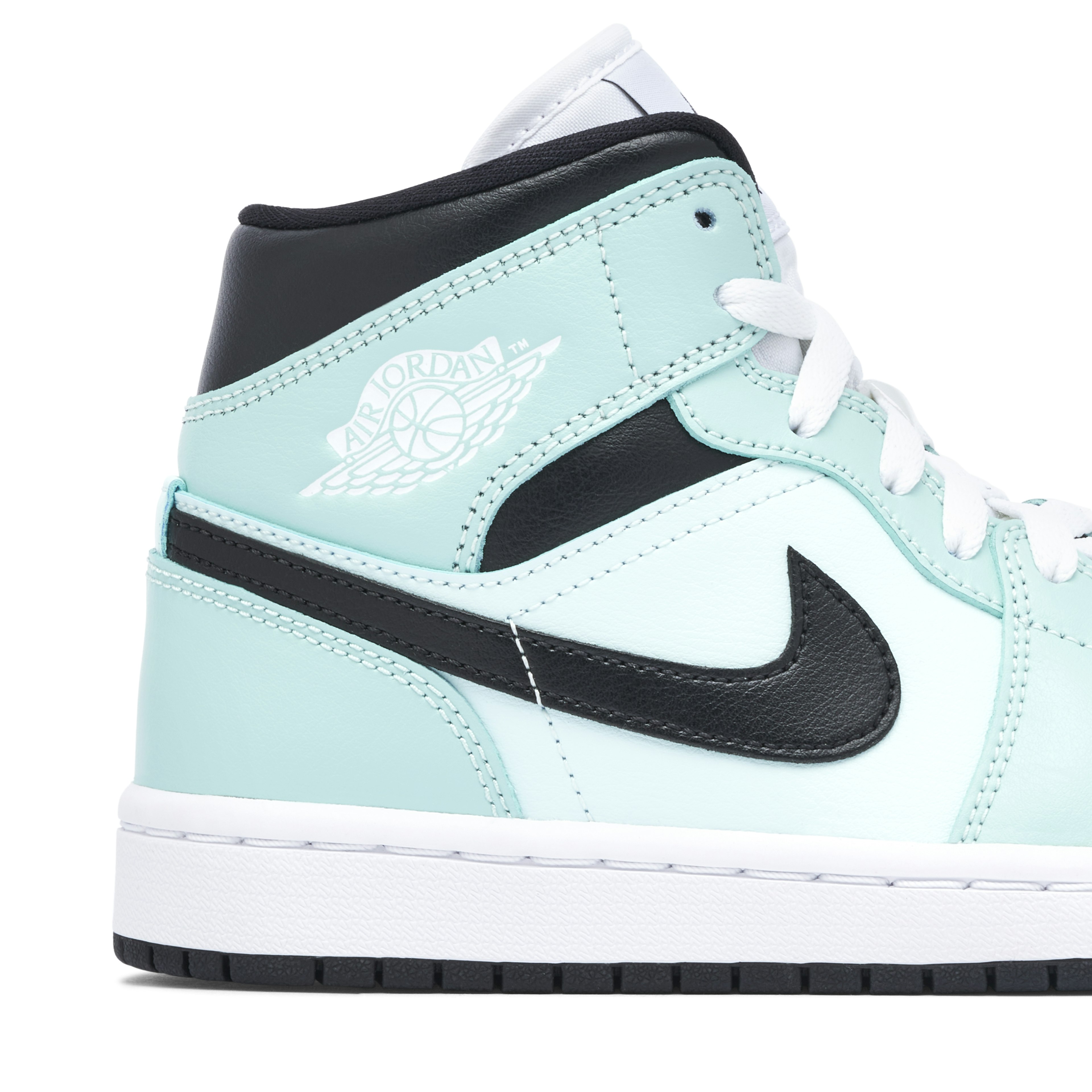 Air Jordan 1 Mid Aqua Black Femme