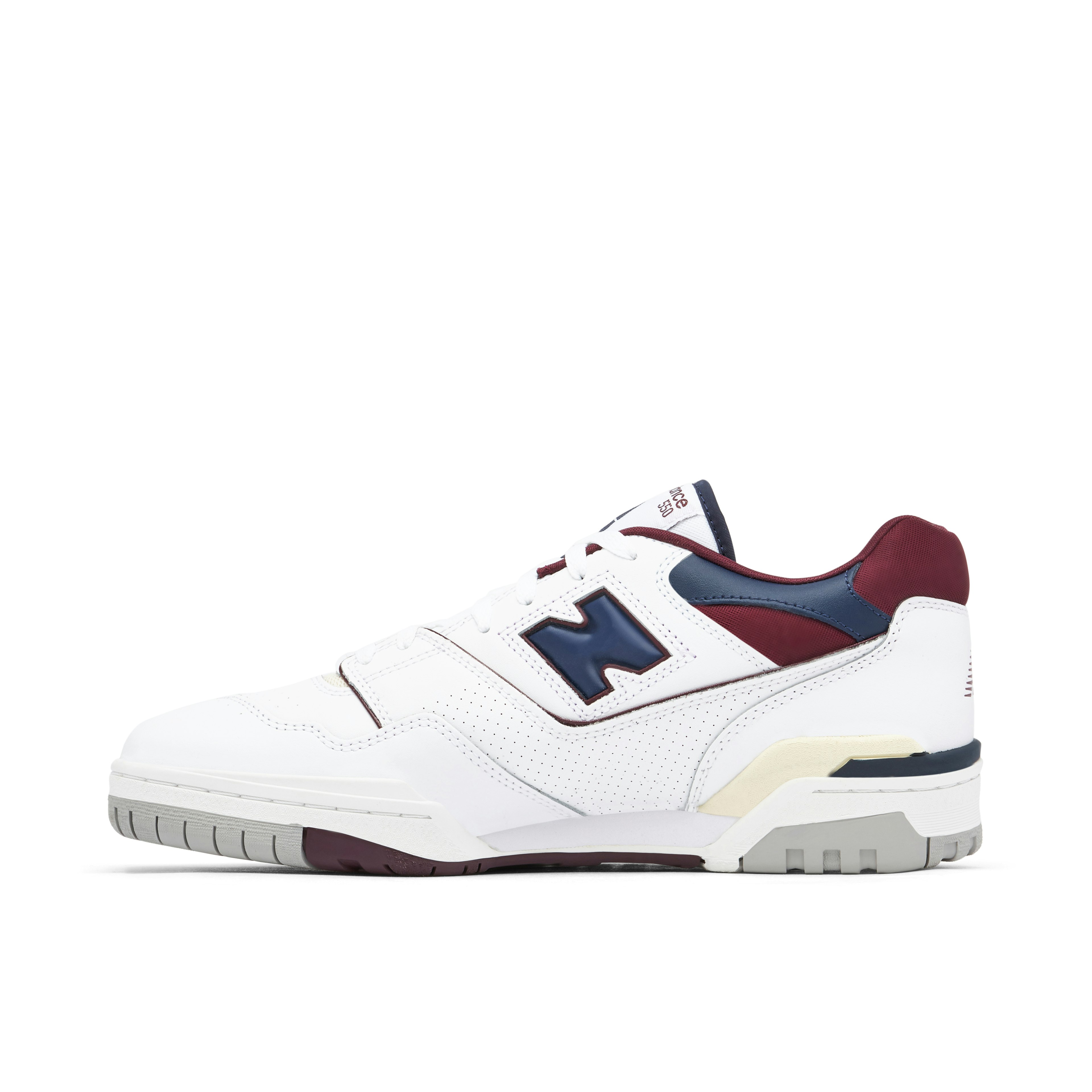 New Balance 550 White Beige Burgundy Navy
