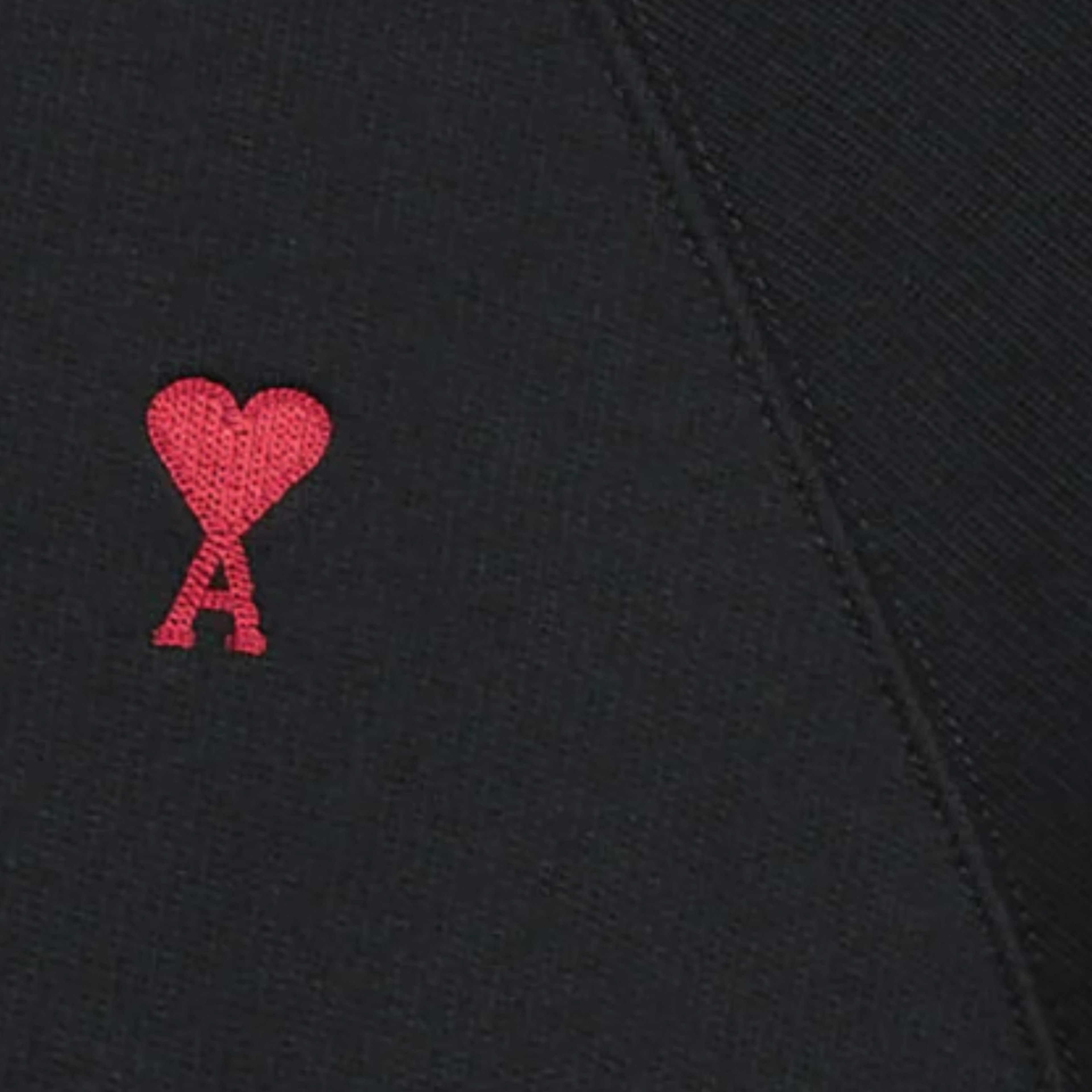 Ami Paris De Coeur Boxy Fit Hoodie Black Red