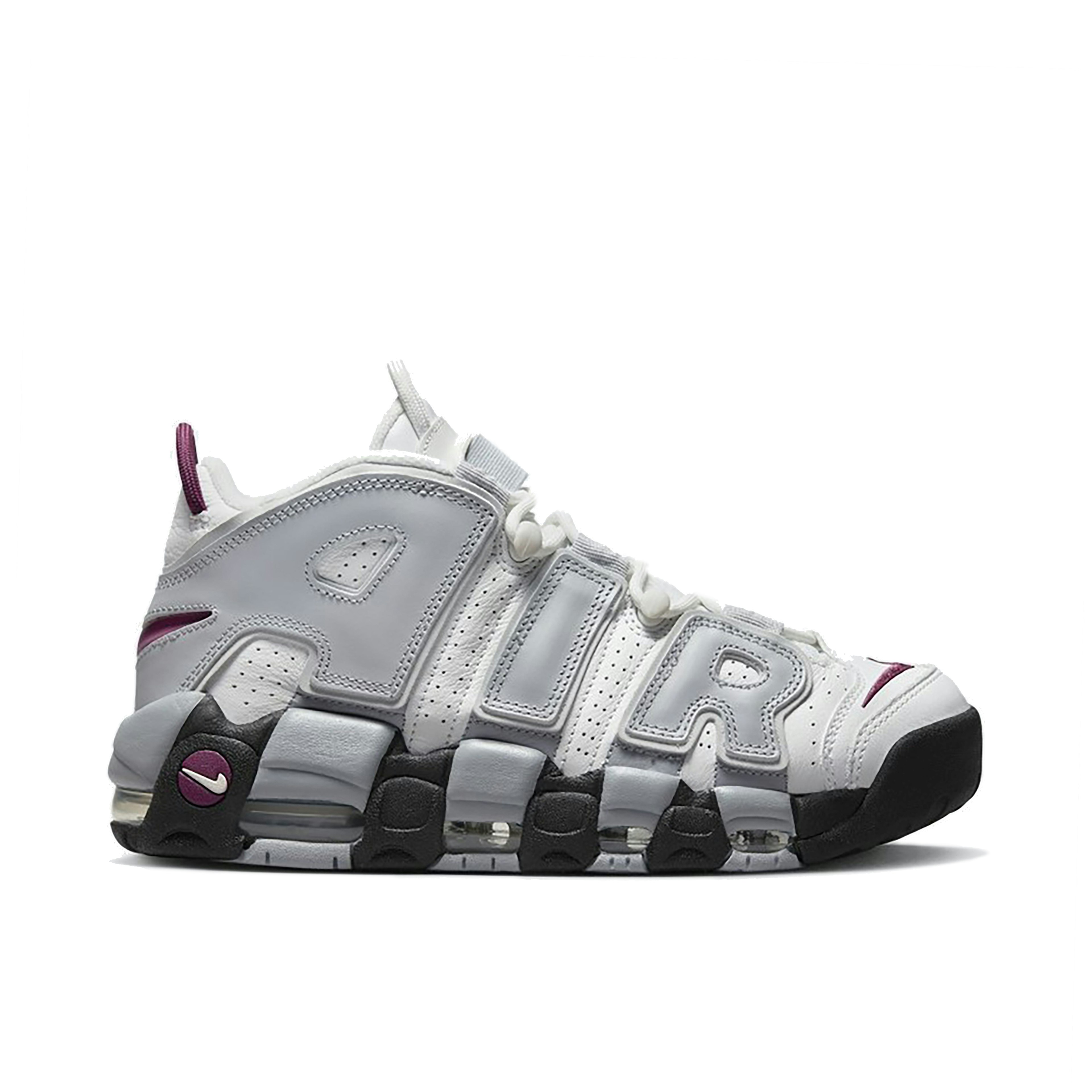 Nike Air More Uptempo White Grey Bordeaux Womens