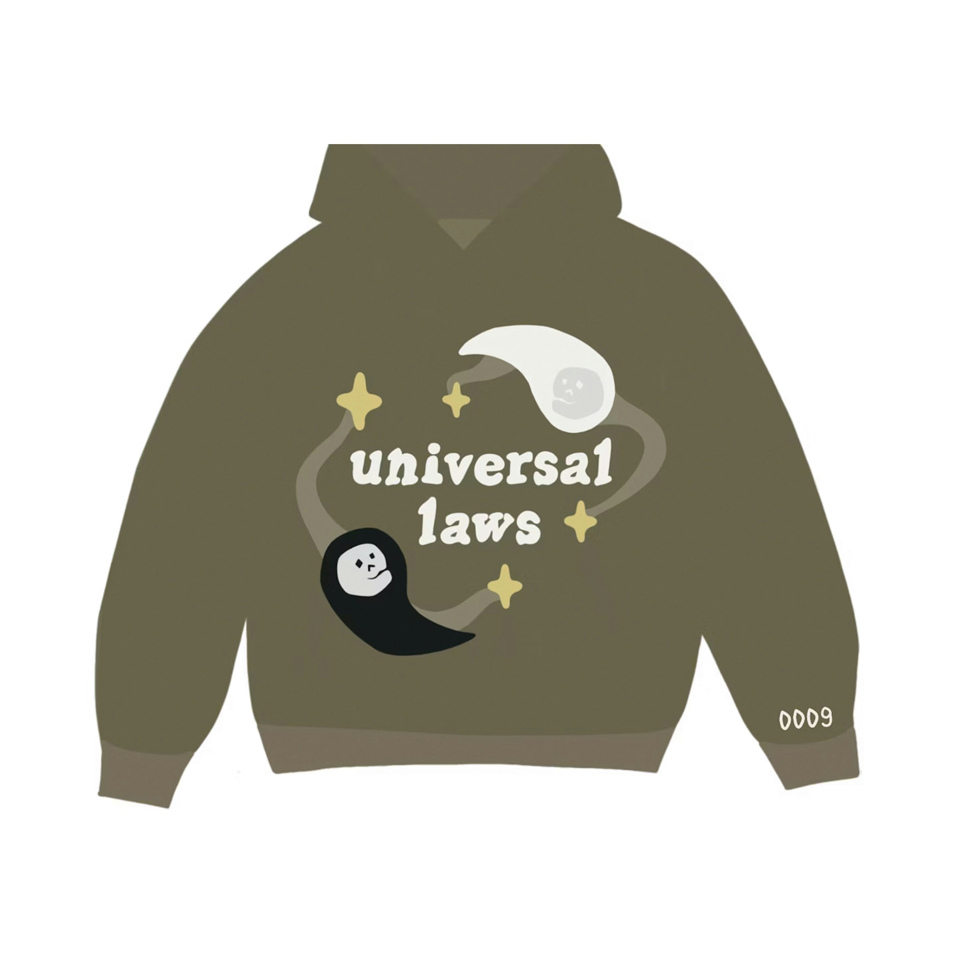 Broken Planet Universal Laws Hoodie Olive