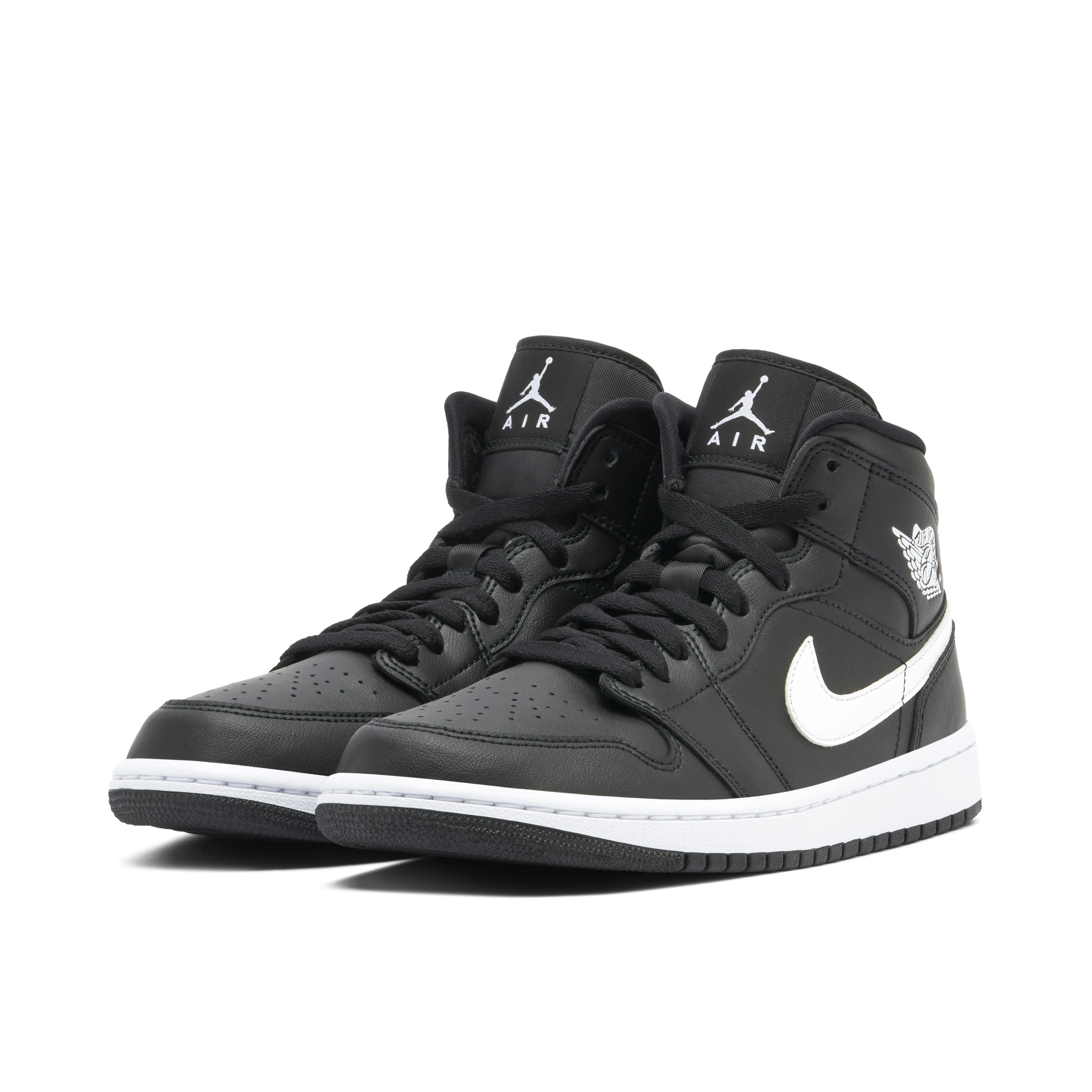 Jordan 1 Mid Black White Womens
