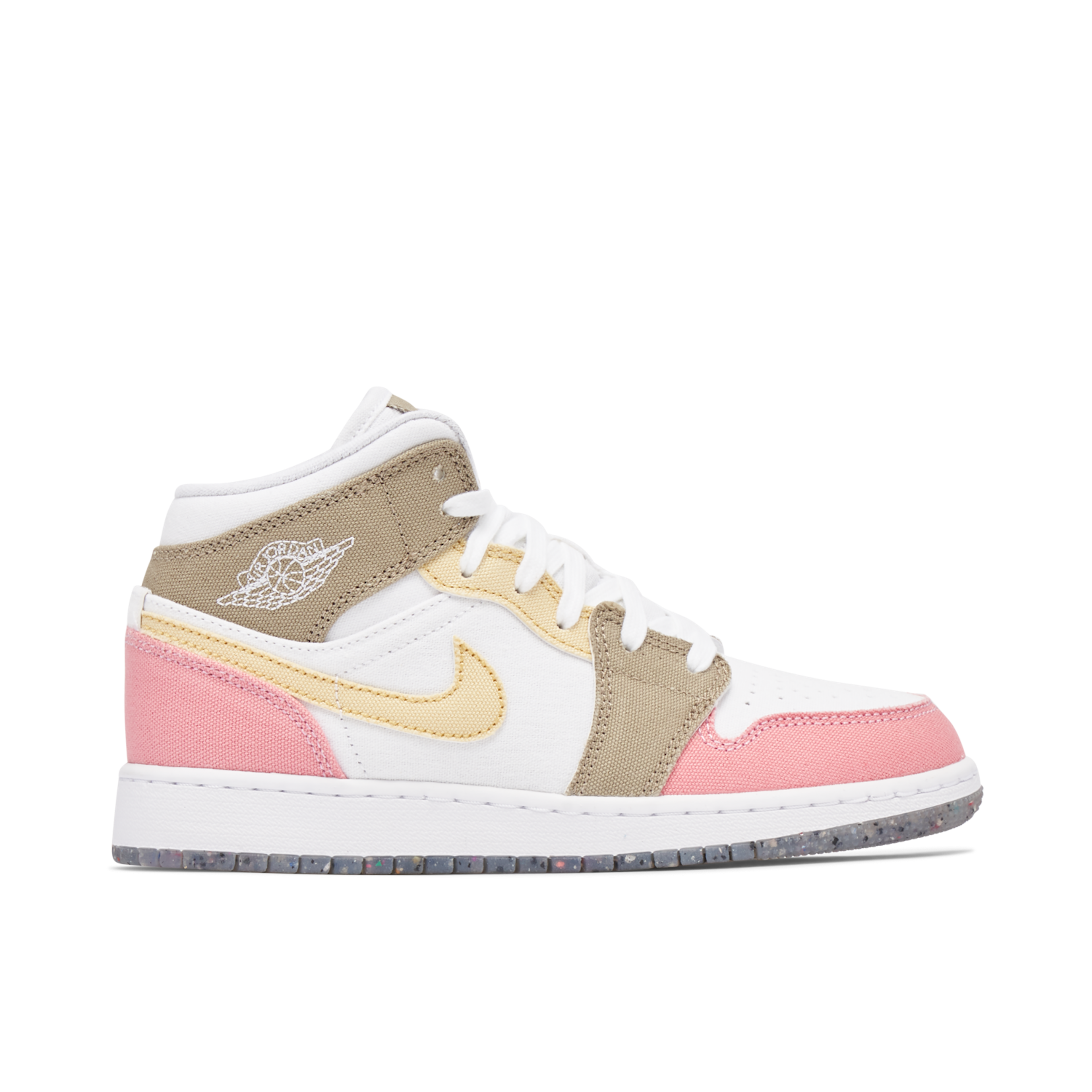 Air Jordan 1 Mid Pastel Grind GS DJ0338 100 Laced