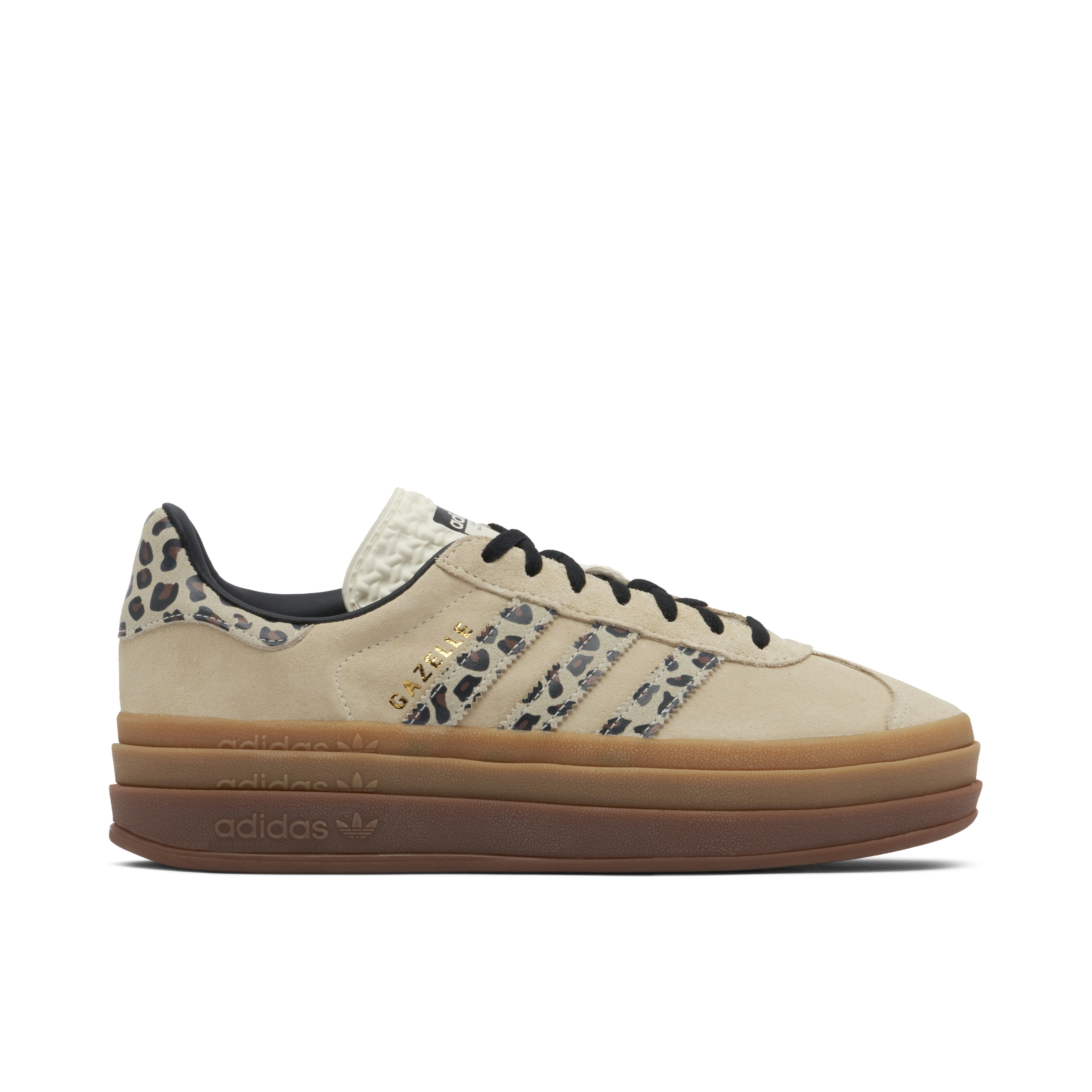 Adidas Gazelle Bold Cream Black Leopard Womens