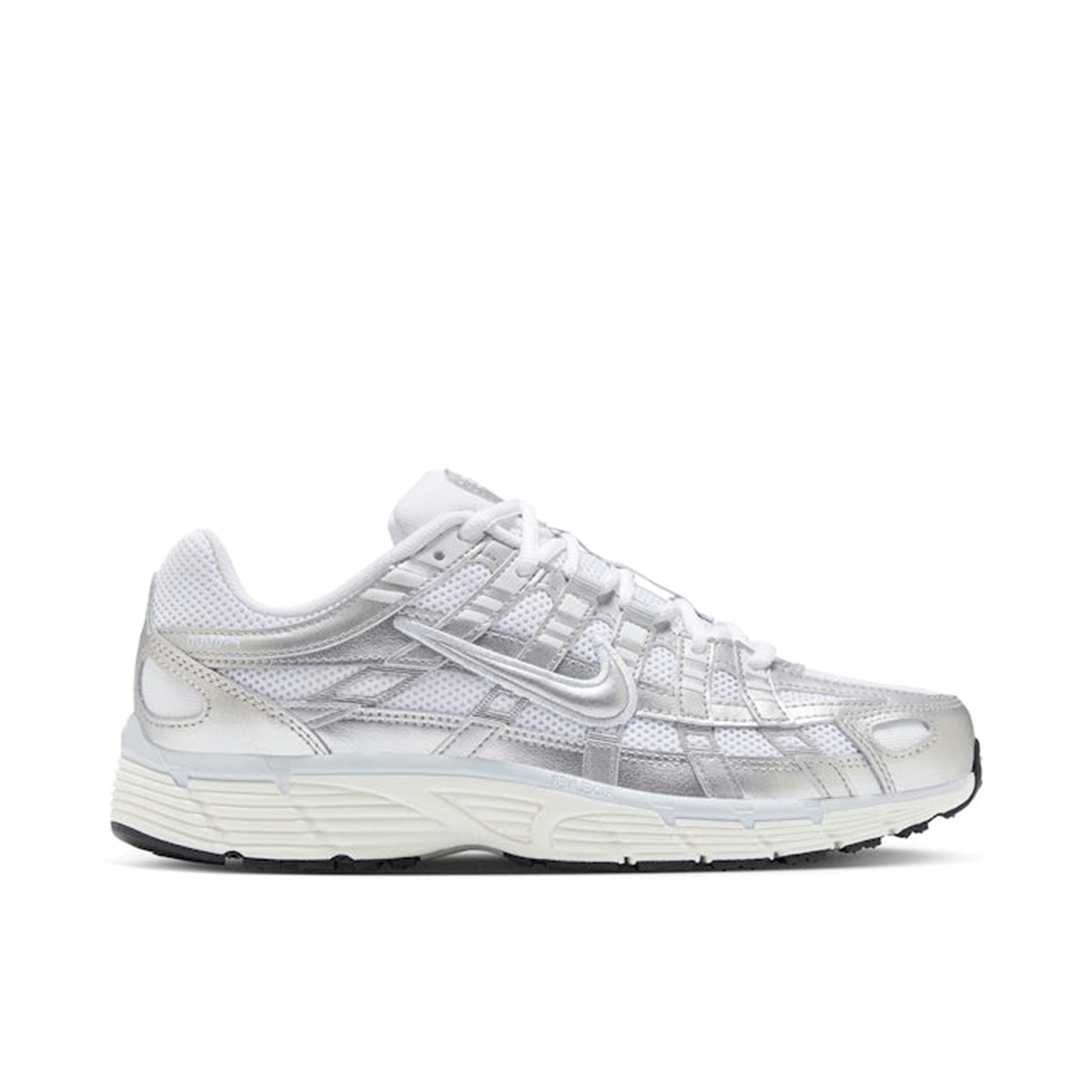 Nike P-6000 White Blue Tint Sail Metallic Silver Womens