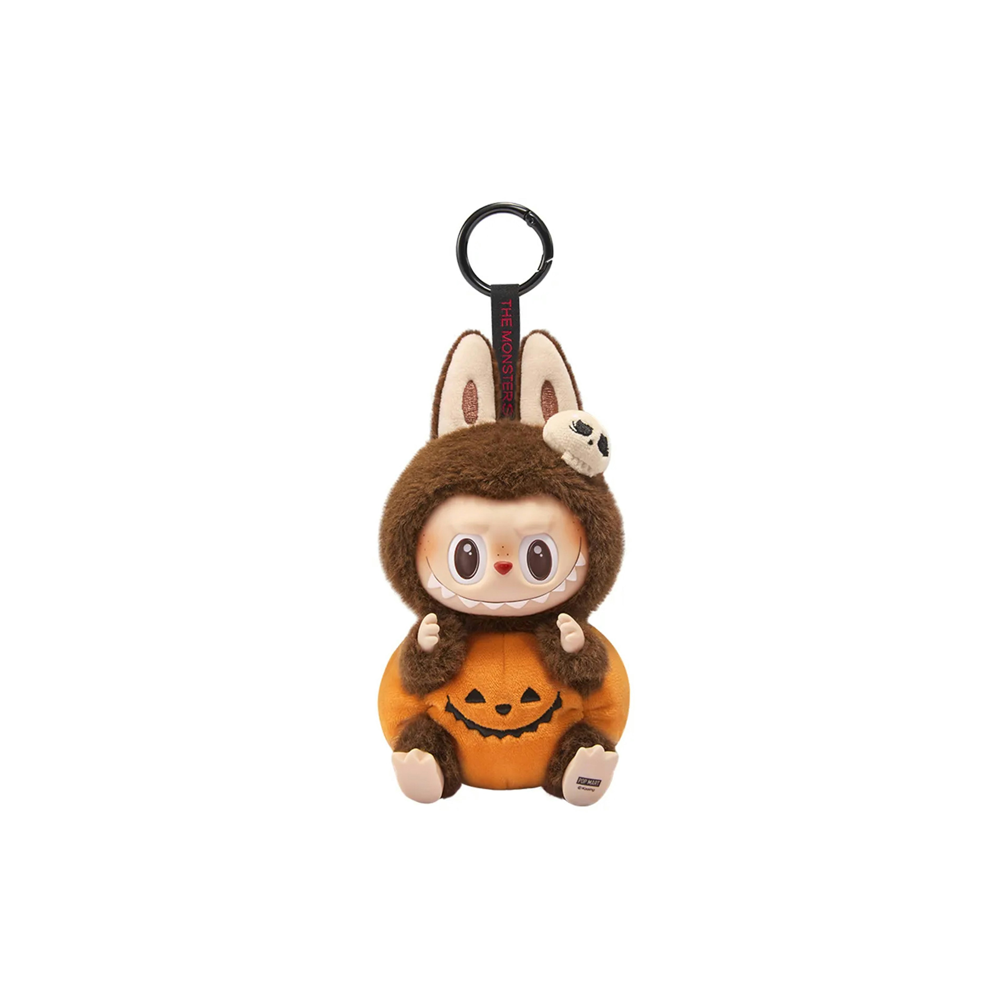 Pop Mart Labubu Happy Halloween Party Series-Sitting Pumpkin Vinyl Plush Pendant