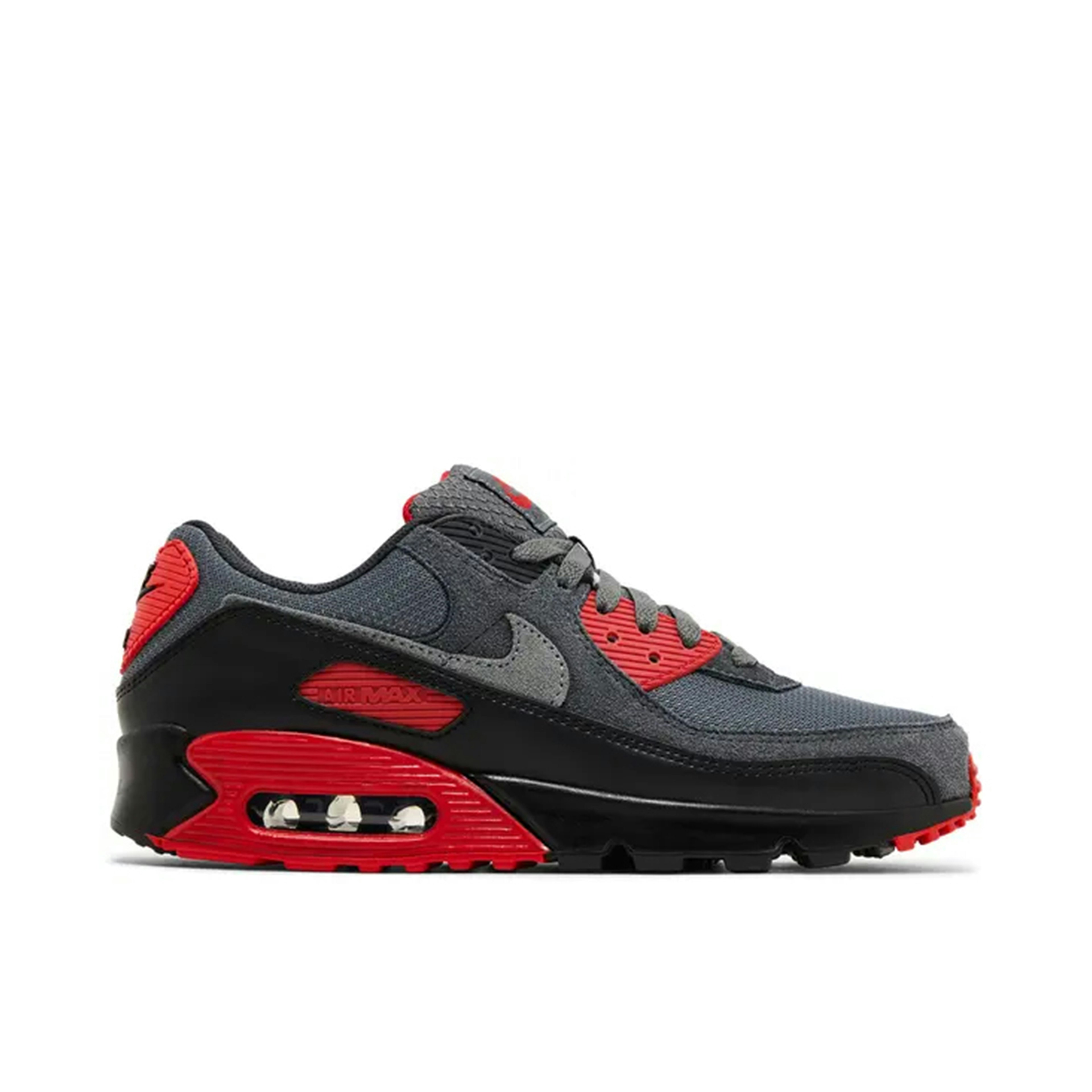 Nike Air Max 90 Smoke Grey Fire Red