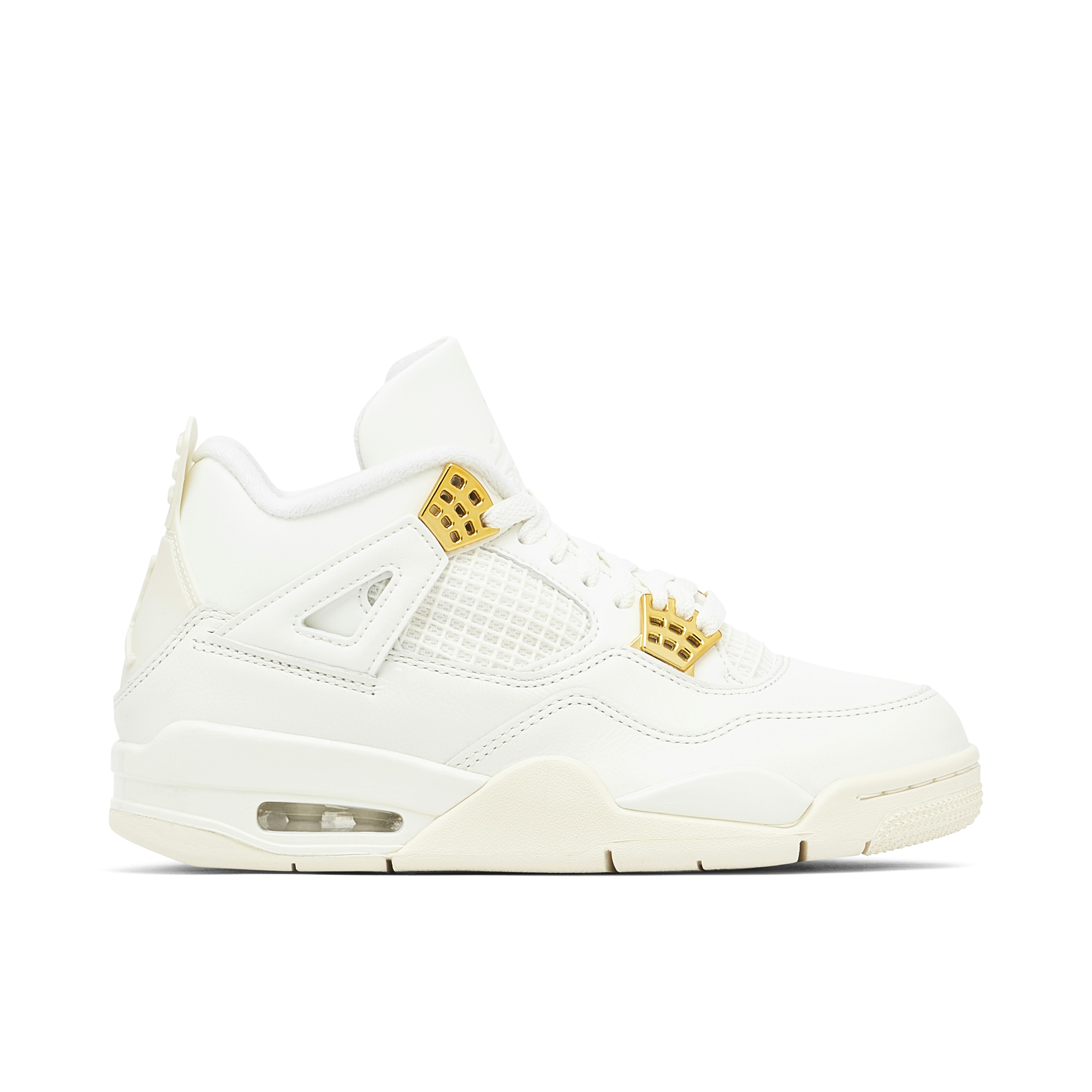 Air Jordan 4 Retro Sail Metallic Gold für Damen