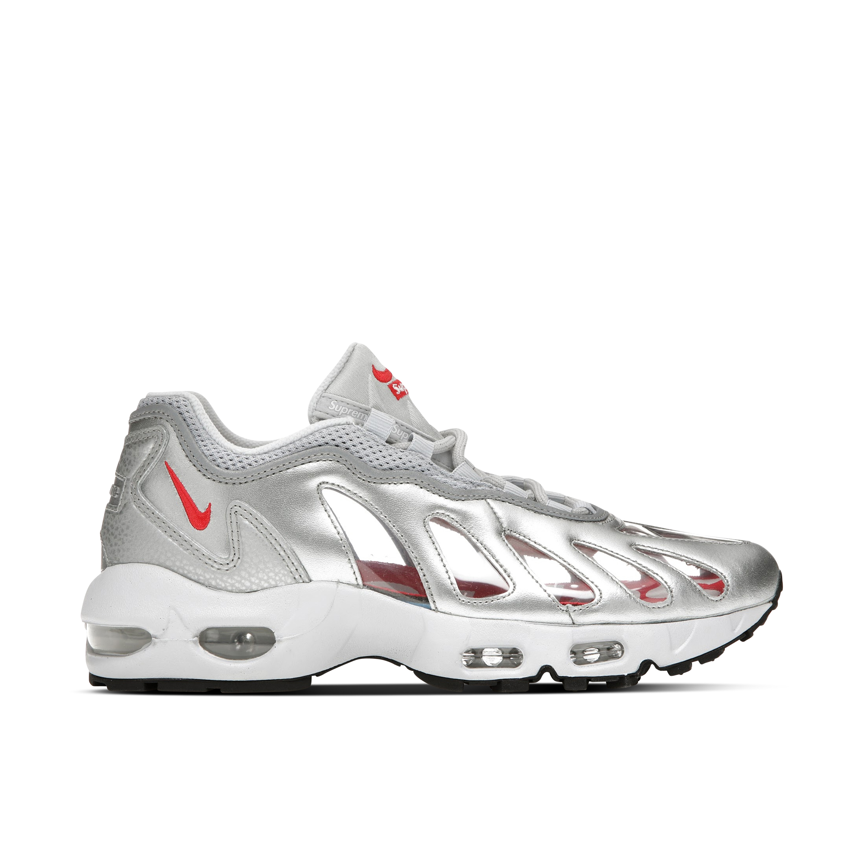 Supreme x Nike Air Max 96 Silver Bullet CV7652 001 Laced