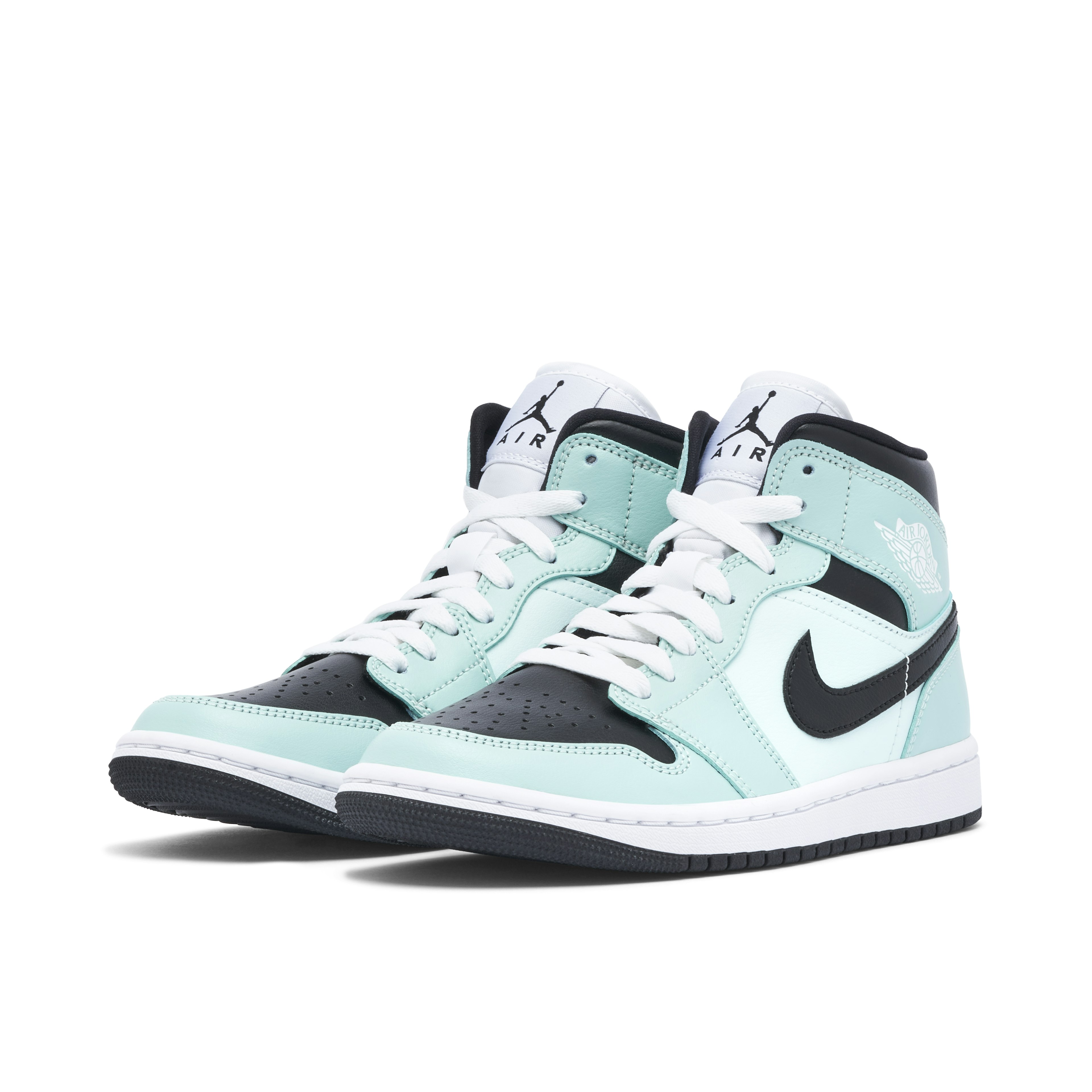 Air Jordan 1 Mid Aqua Black Femme