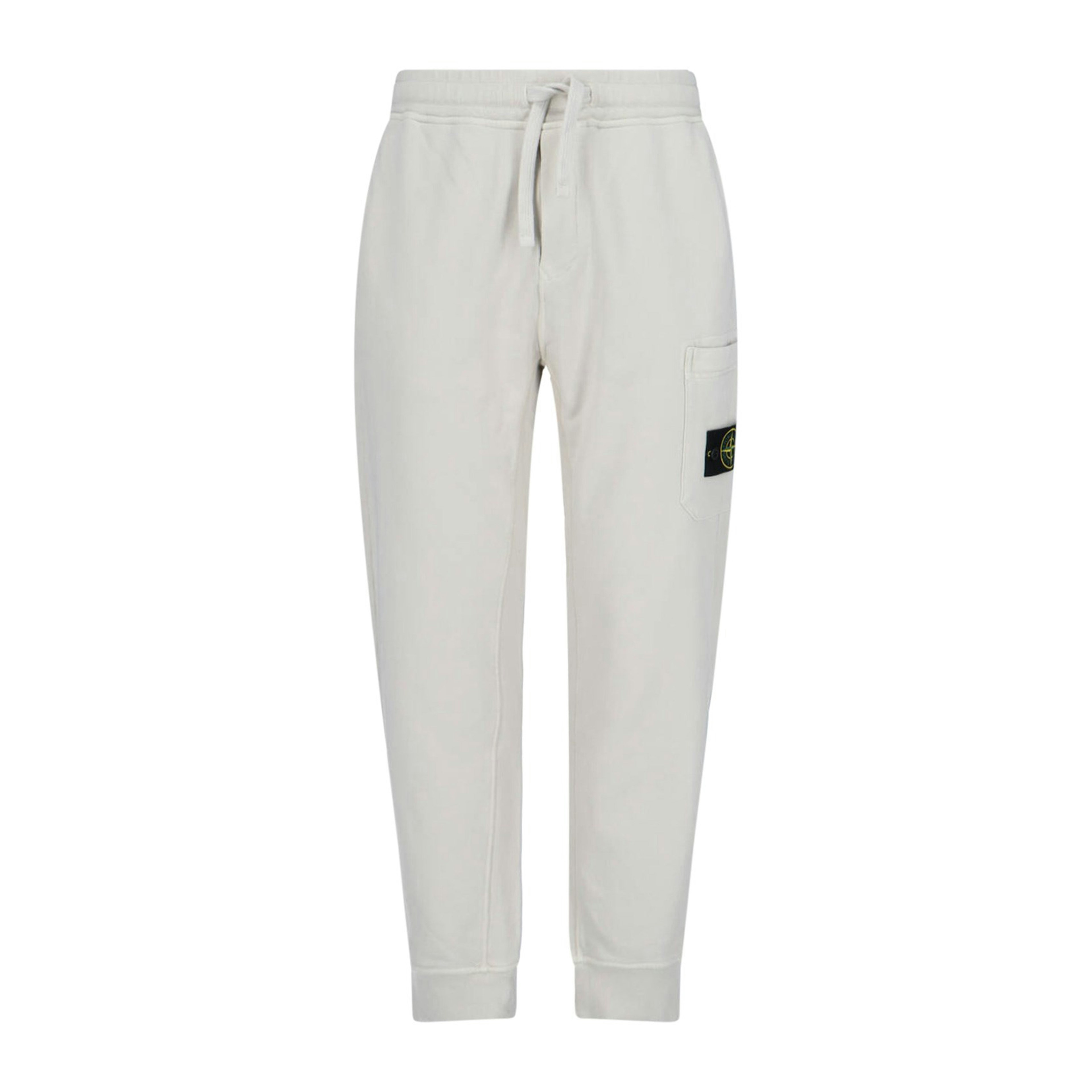 Stone Island Logo Sweatpants Cream