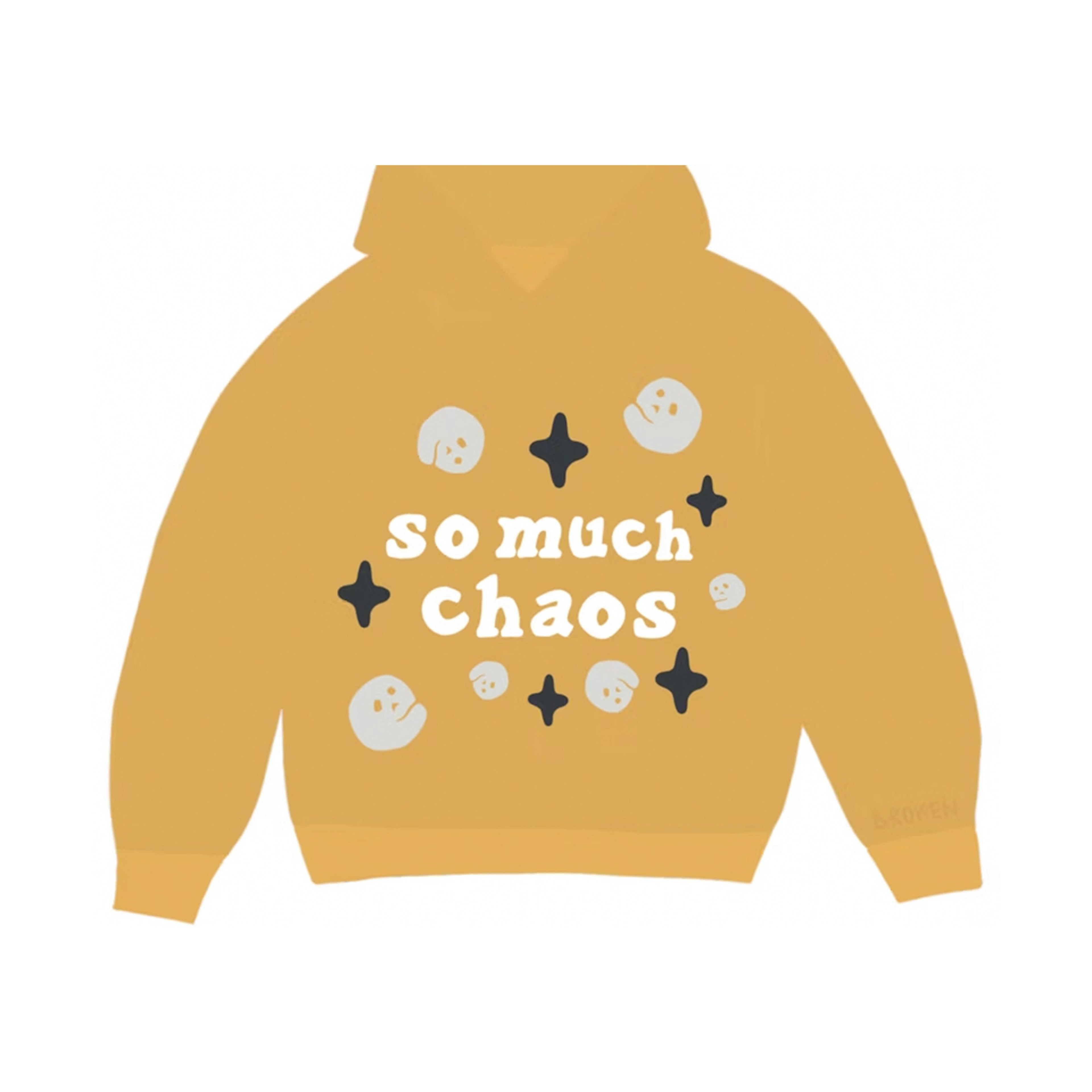 Broken Planet So Much Chaos Hoodie Mustard Yellow